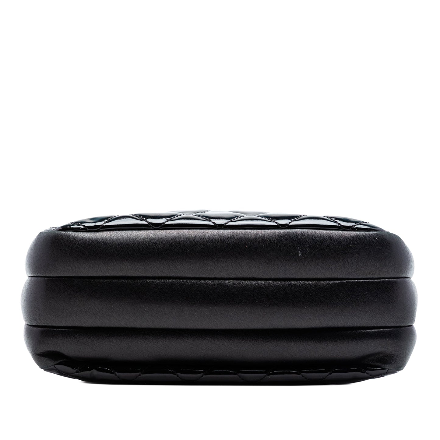 Chanel CC Quilted Patent Double Zip Camera Bag