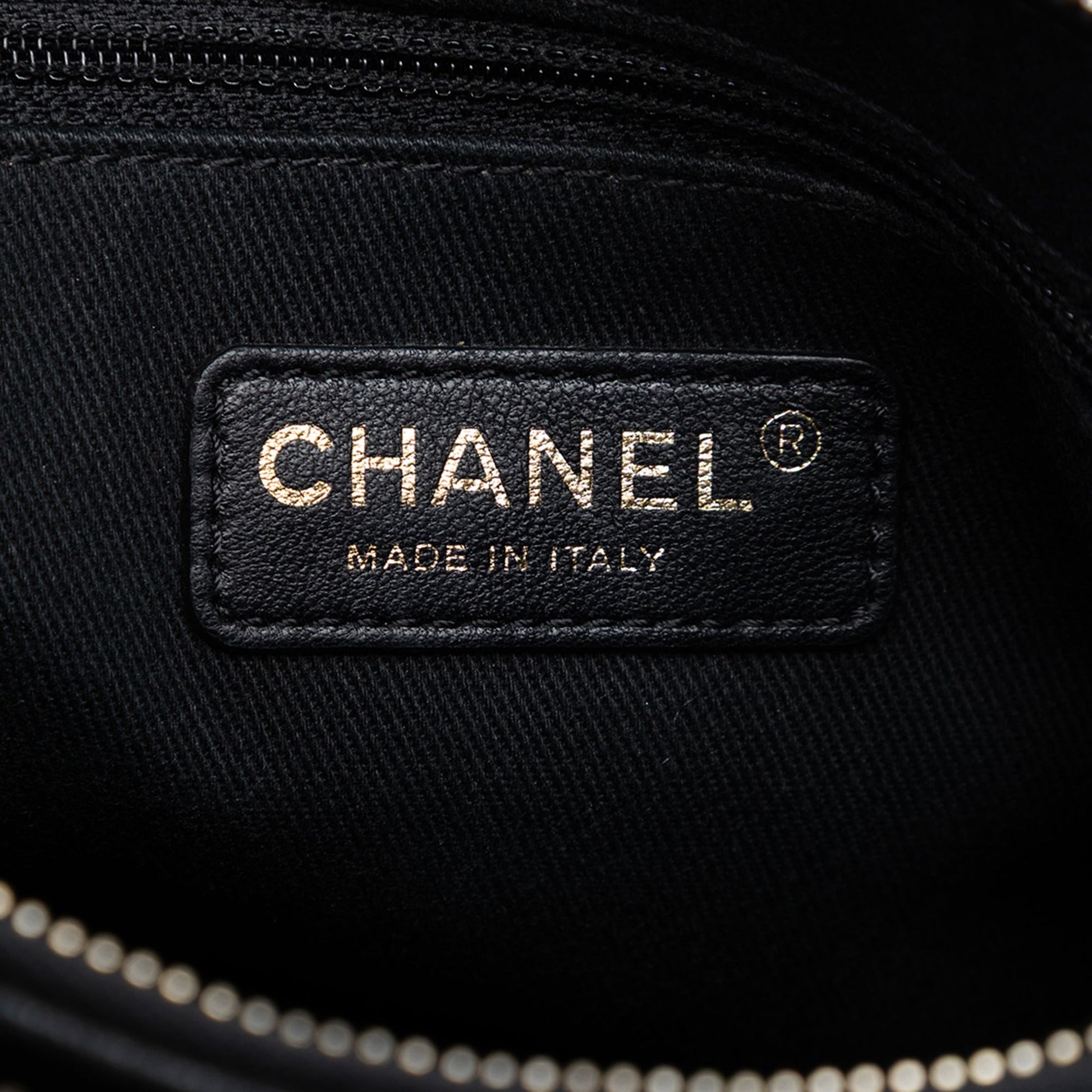 Chanel CC Quilted Patent Double Zip Camera Bag