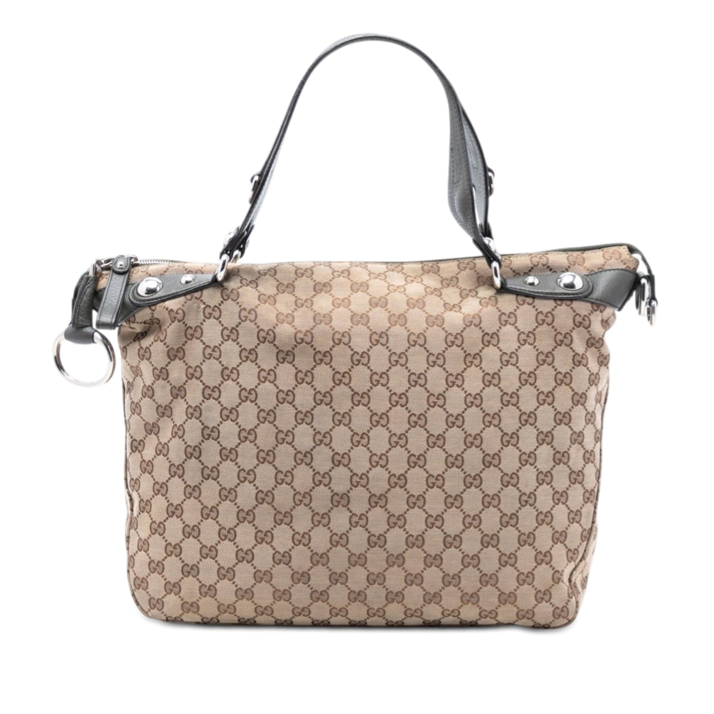 Large GG Canvas Icon Bit Satchel