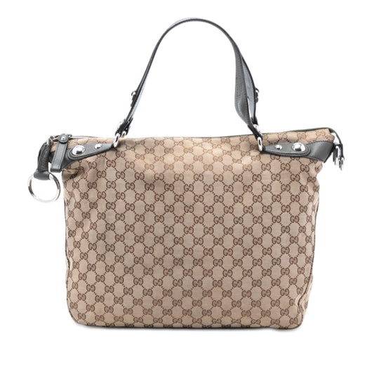 Large GG Canvas Icon Bit Satchel
