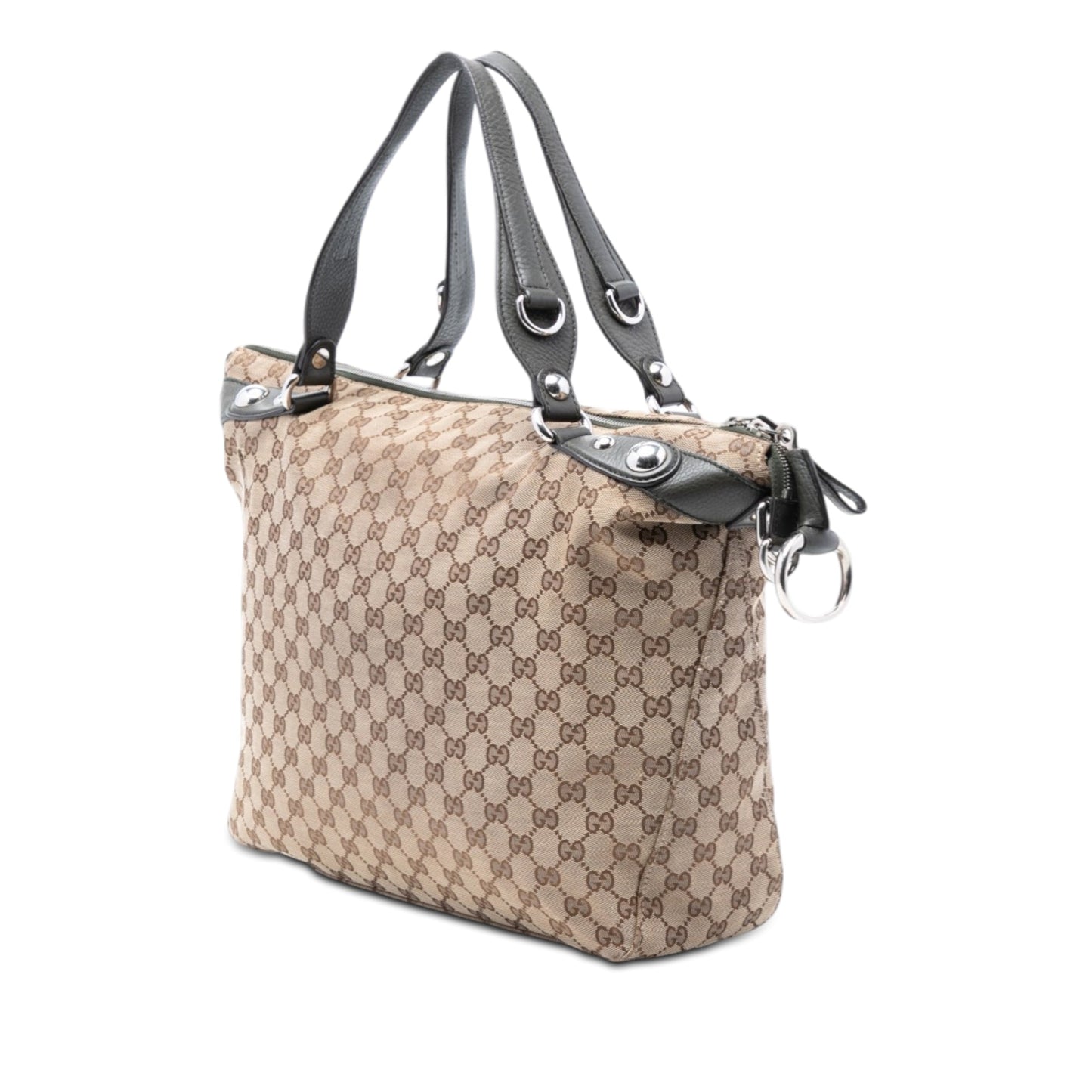 Large GG Canvas Icon Bit Satchel