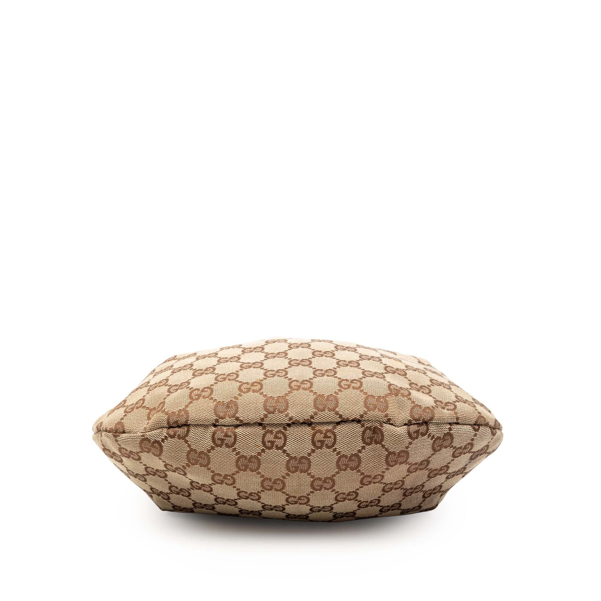 Gucci Studded GG Canvas Bamboo Hobo