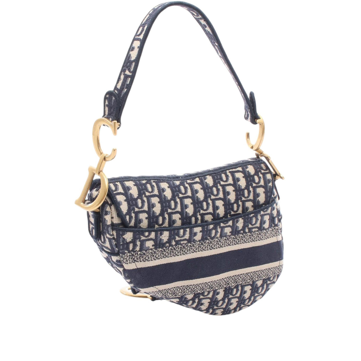 Dior Oblique Embroidered Canvas Saddle Bag