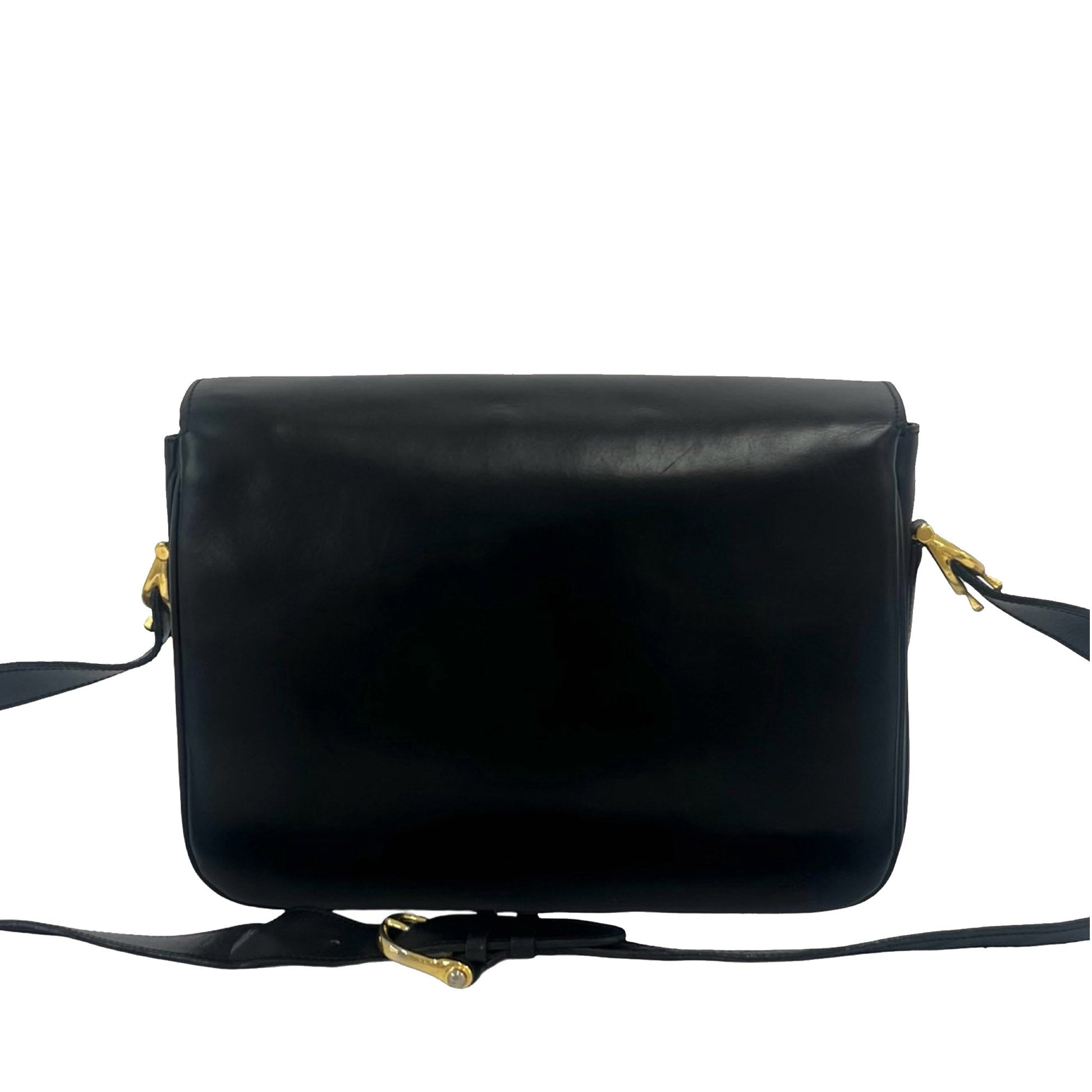 Celine Leather Logo Horse Carriage Crossbody
