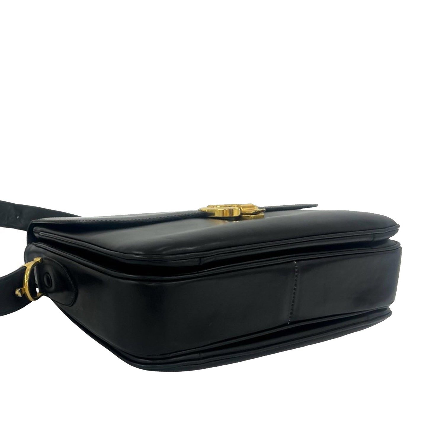 Celine Leather Logo Horse Carriage Crossbody