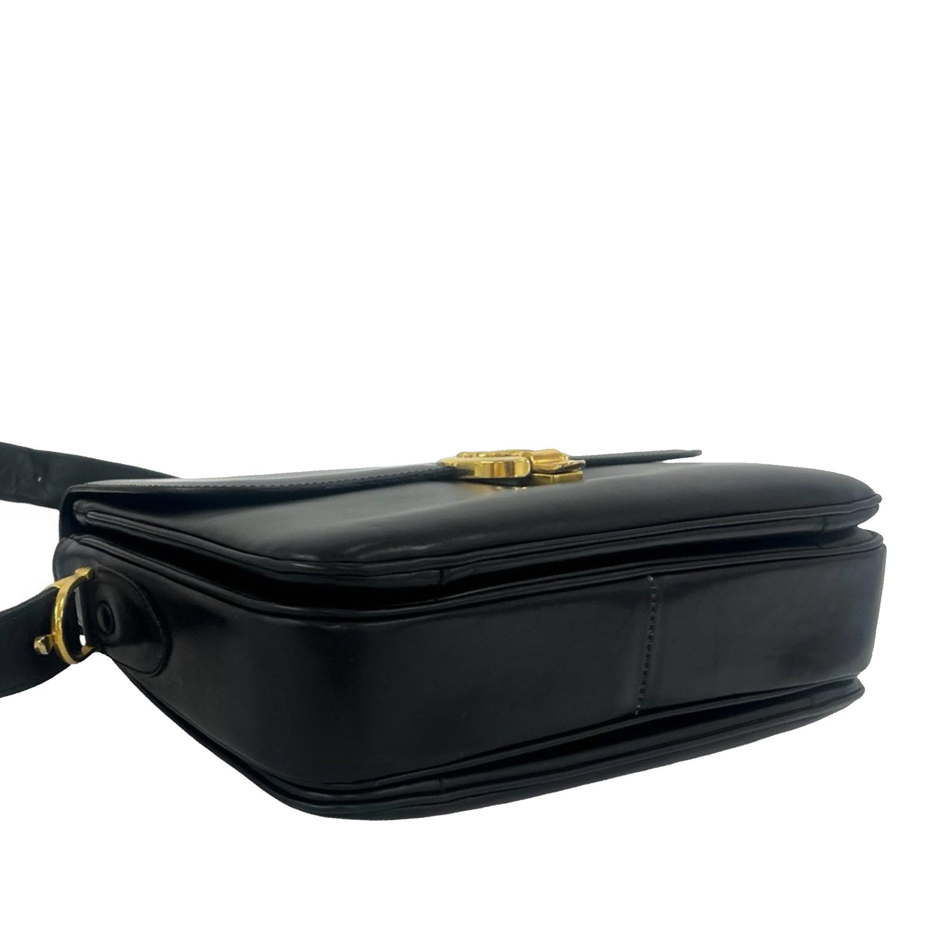 Celine Leather Logo Horse Carriage Crossbody
