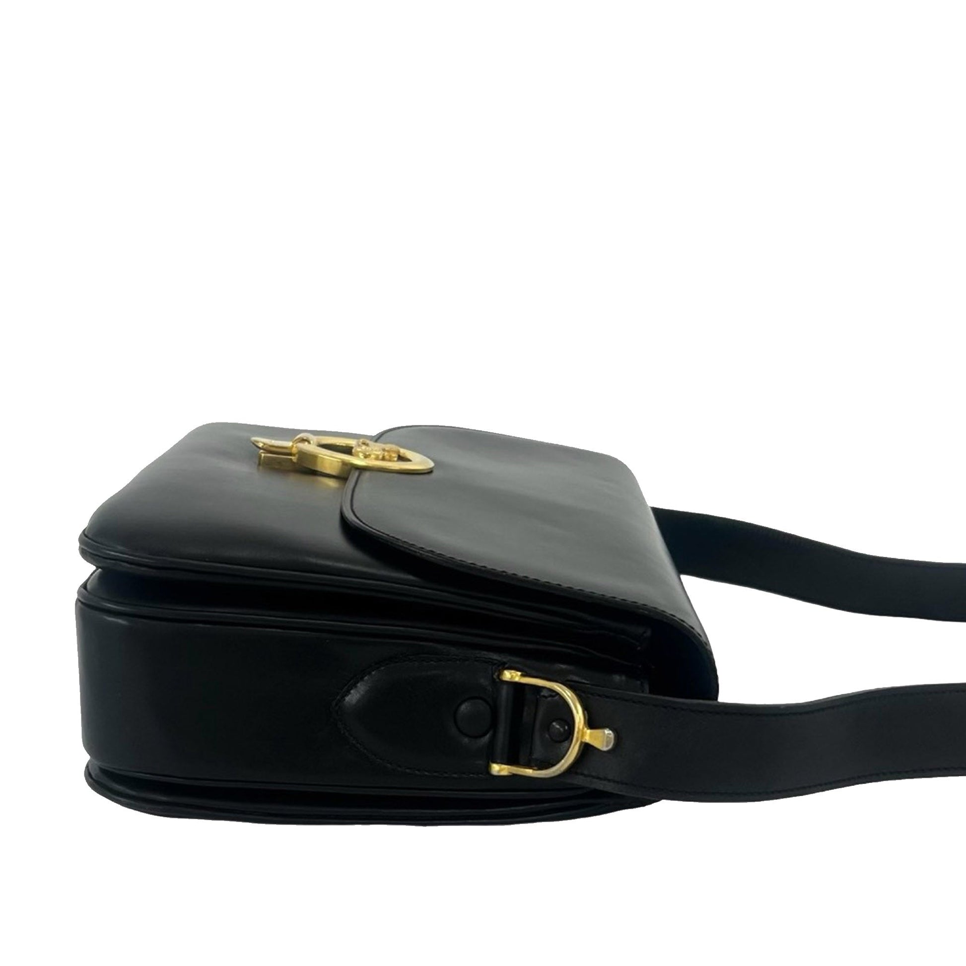Celine Leather Logo Horse Carriage Crossbody