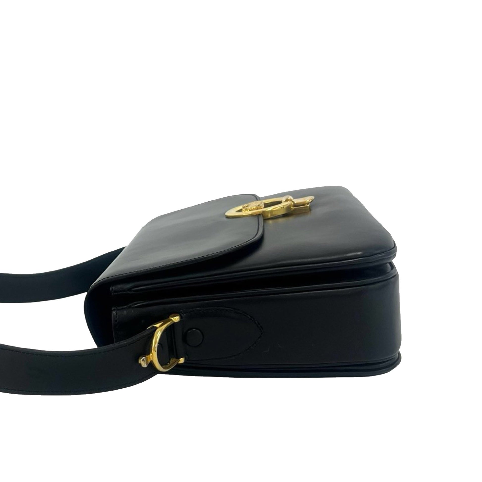 Celine Leather Logo Horse Carriage Crossbody