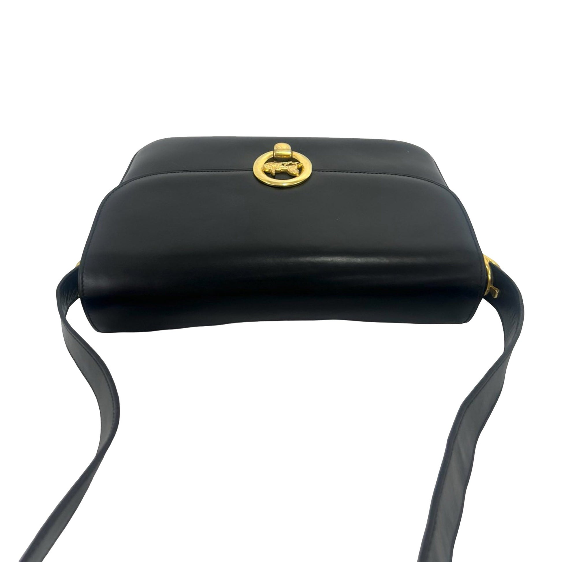 Celine Leather Logo Horse Carriage Crossbody