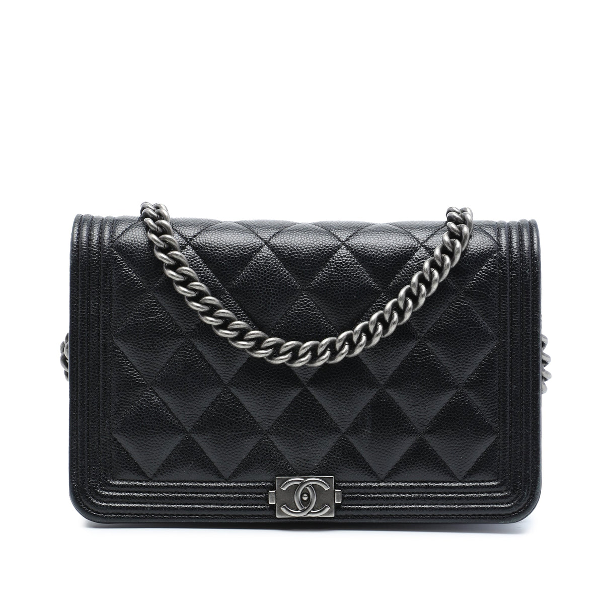 Chanel Quilted Caviar Boy Wallet on Chain