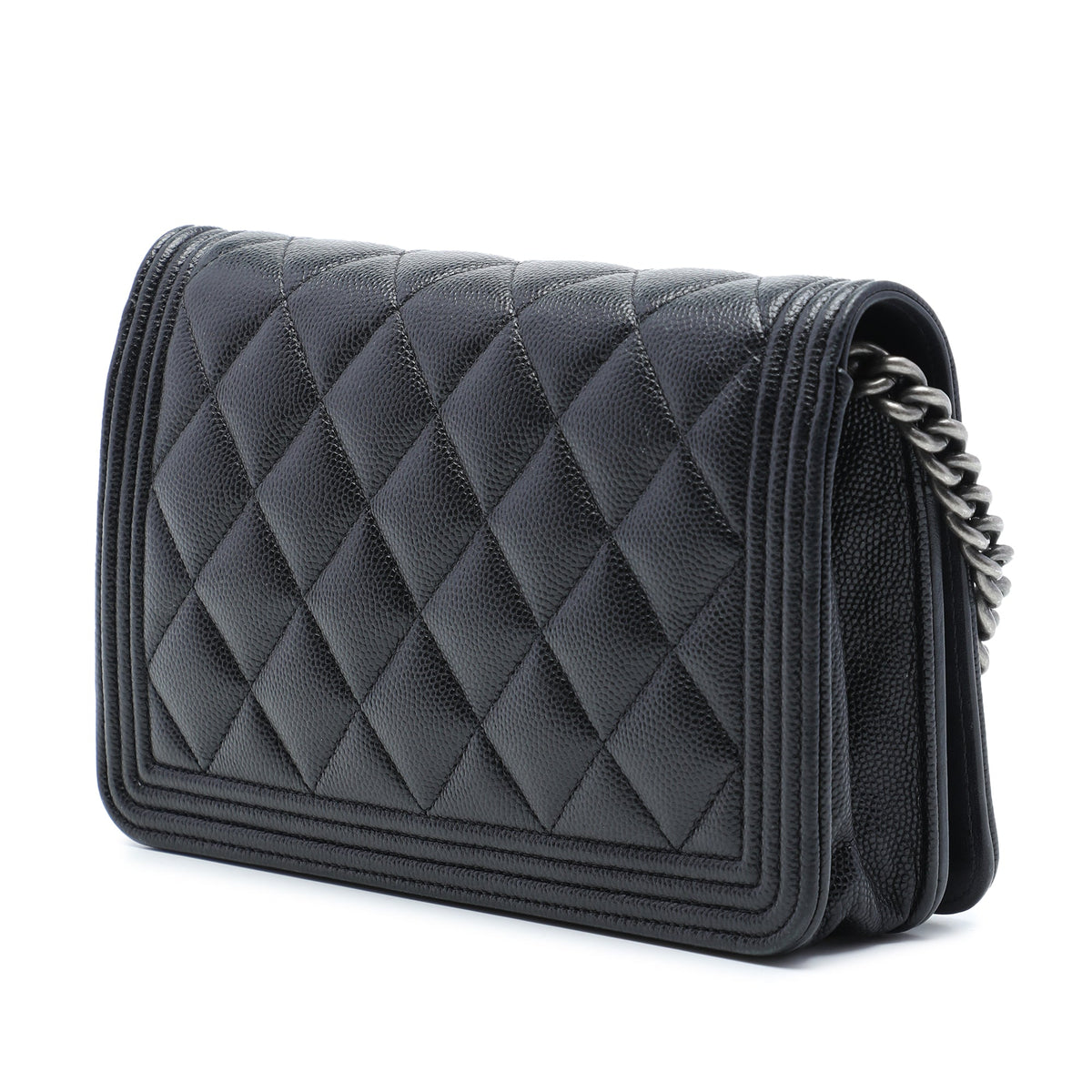Chanel Quilted Caviar Boy Wallet on Chain