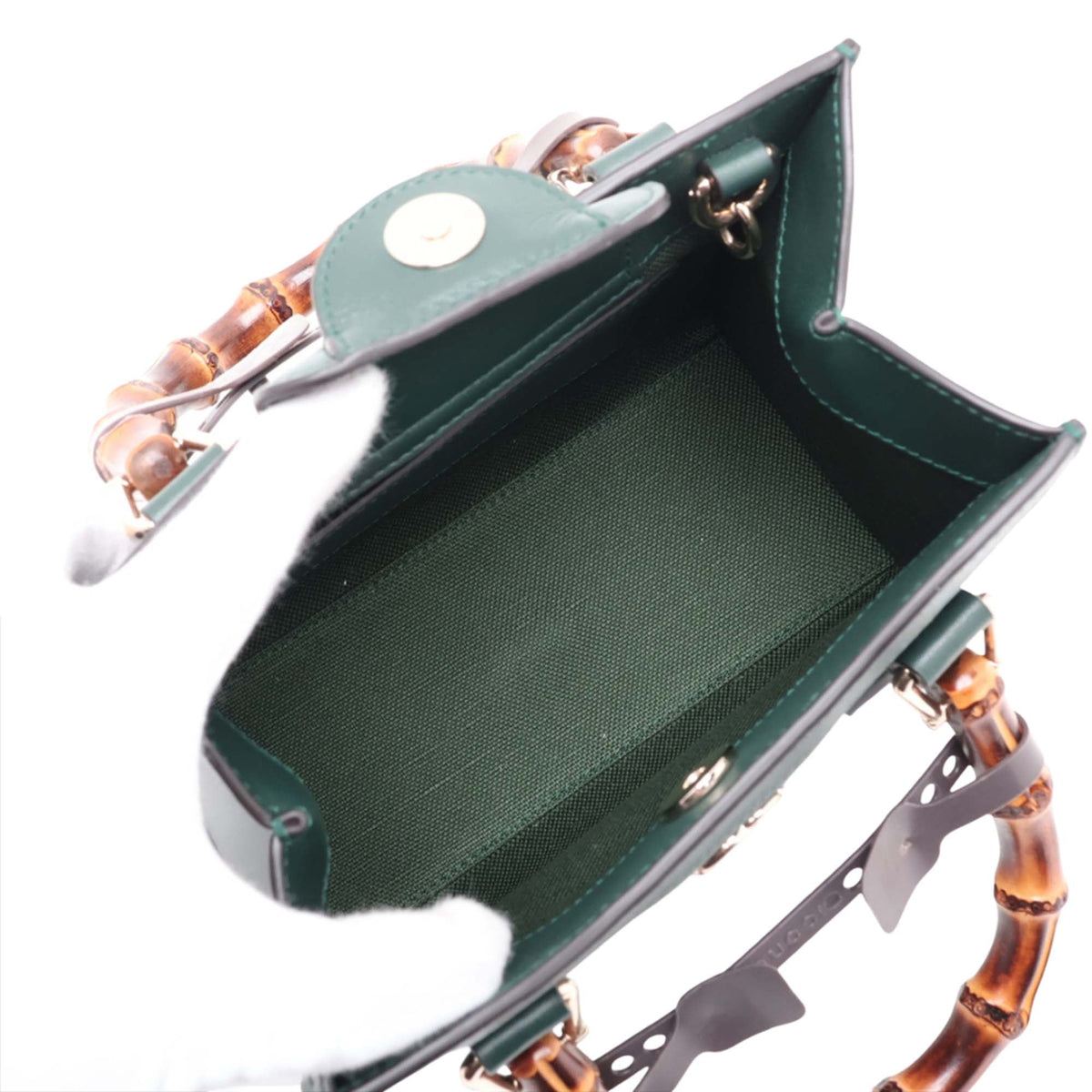 Gucci Small Bamboo Diana Satchel — Green