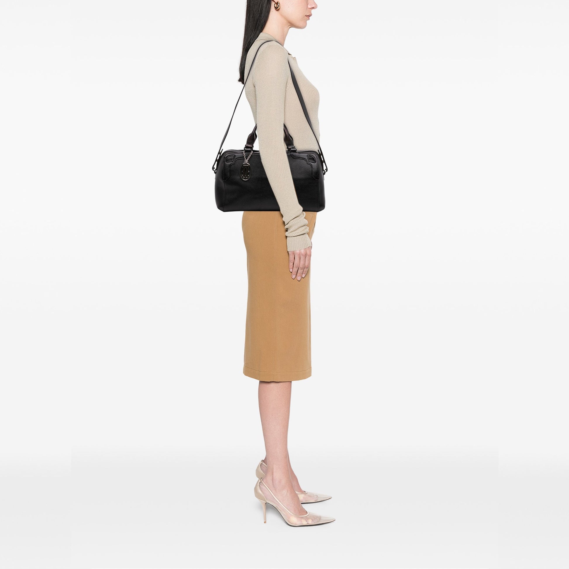Cartier Grained Calfskin Marcello de Cartier Bowling Bag