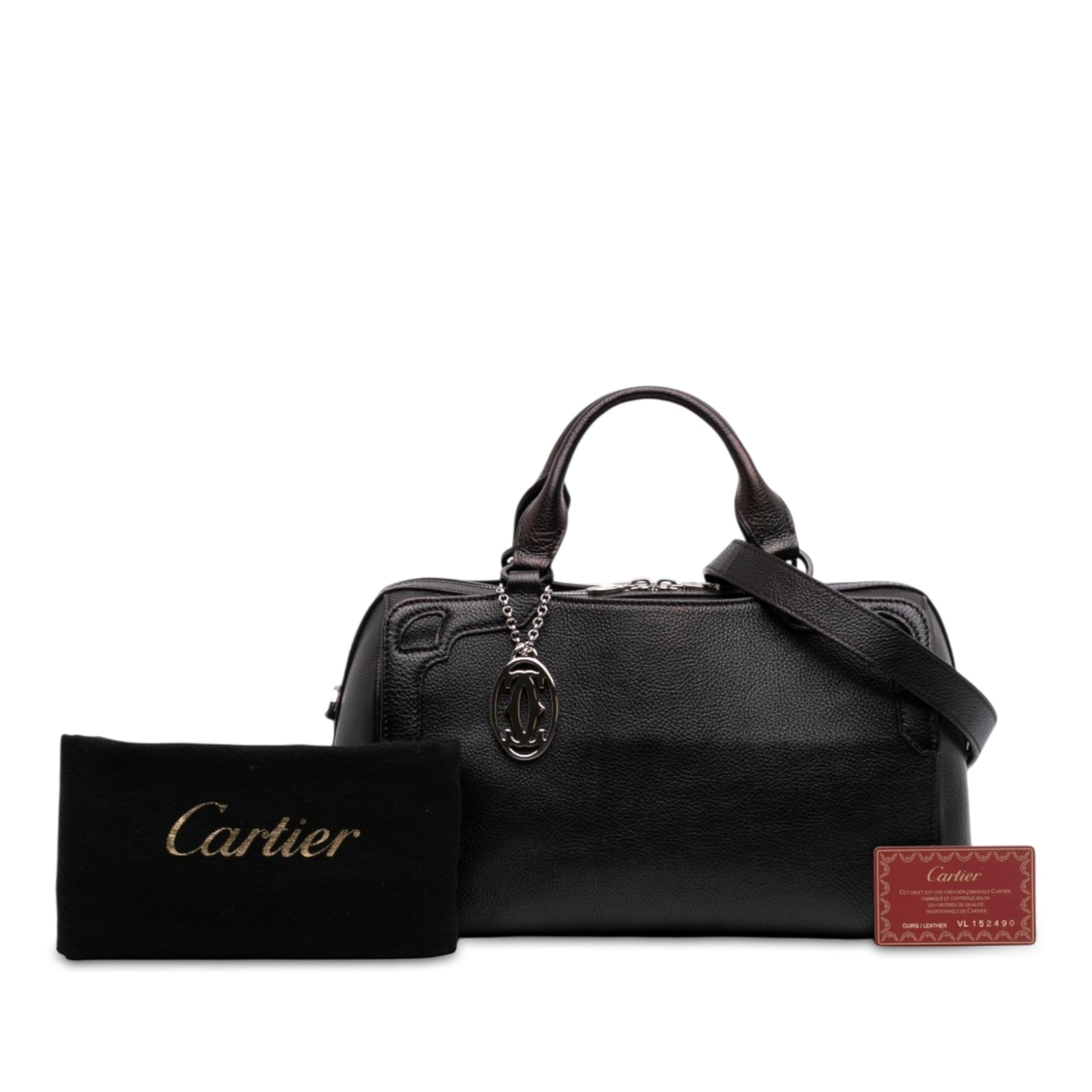 Cartier Grained Calfskin Marcello de Cartier Bowling Bag