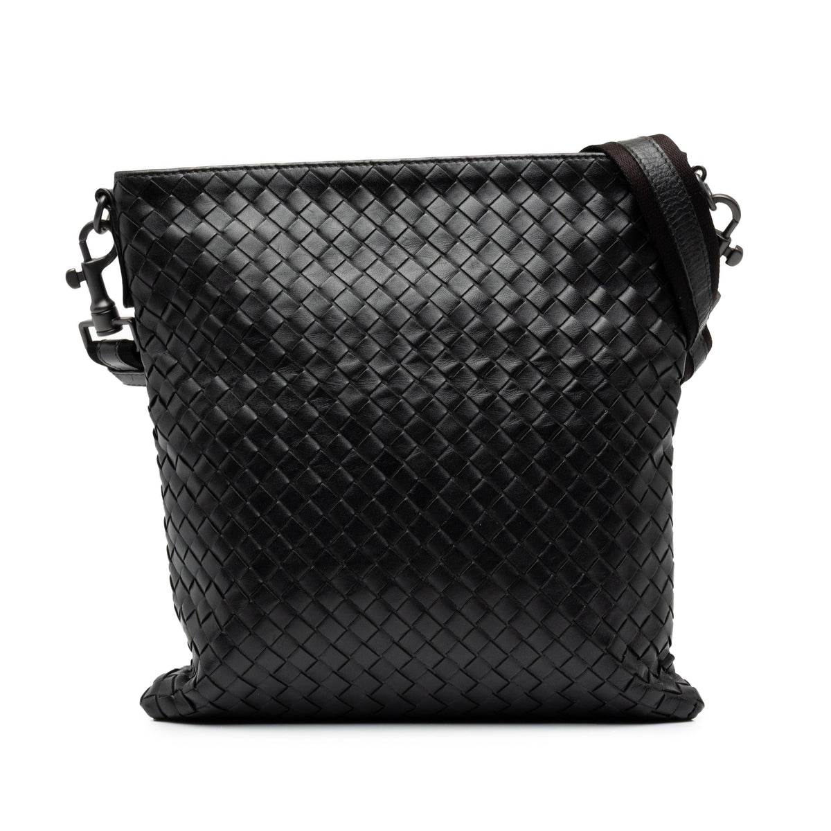 Bottega Veneta Nappa Intrecciato VN Crossbody — Black
