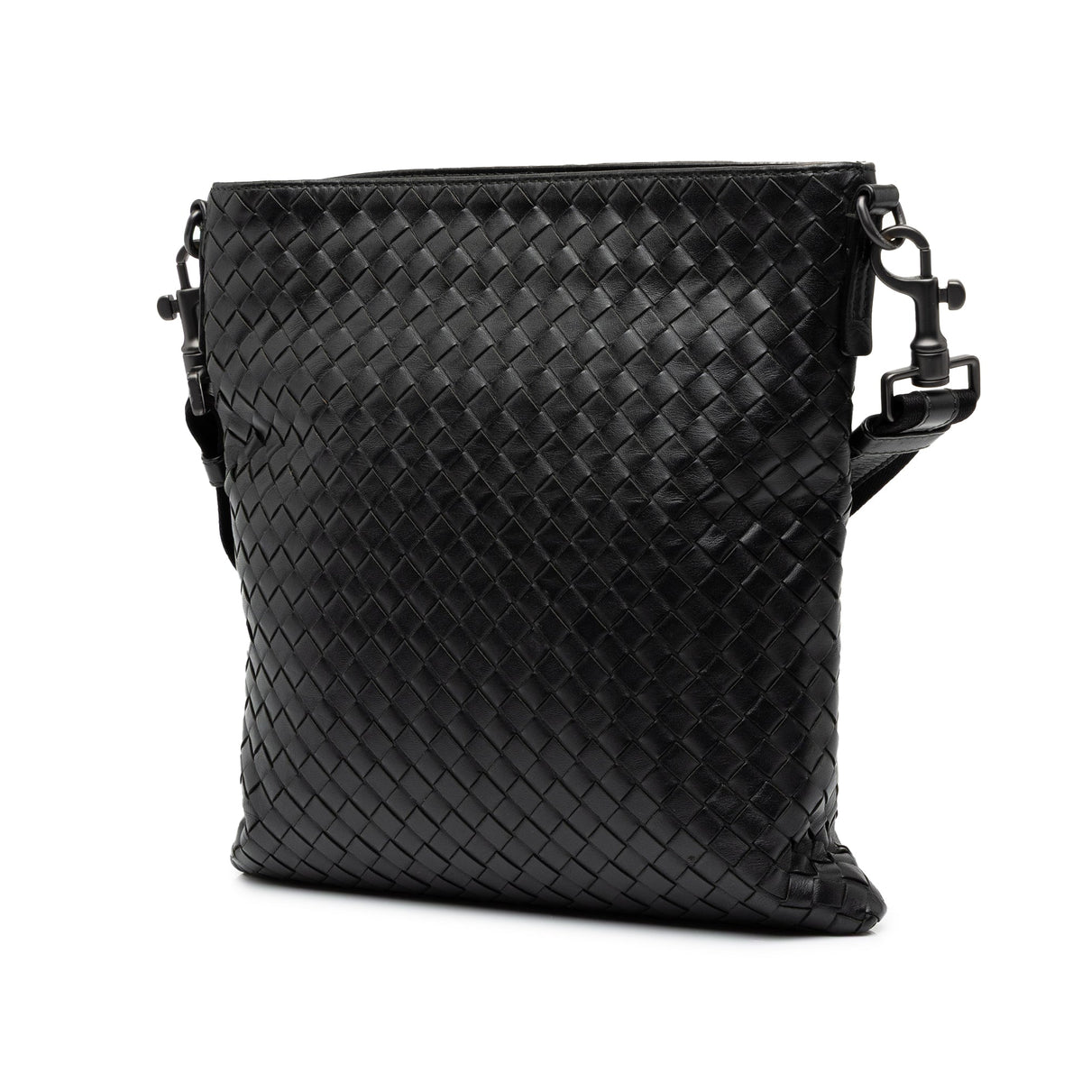 Bottega Veneta Nappa Intrecciato VN Crossbody — Black