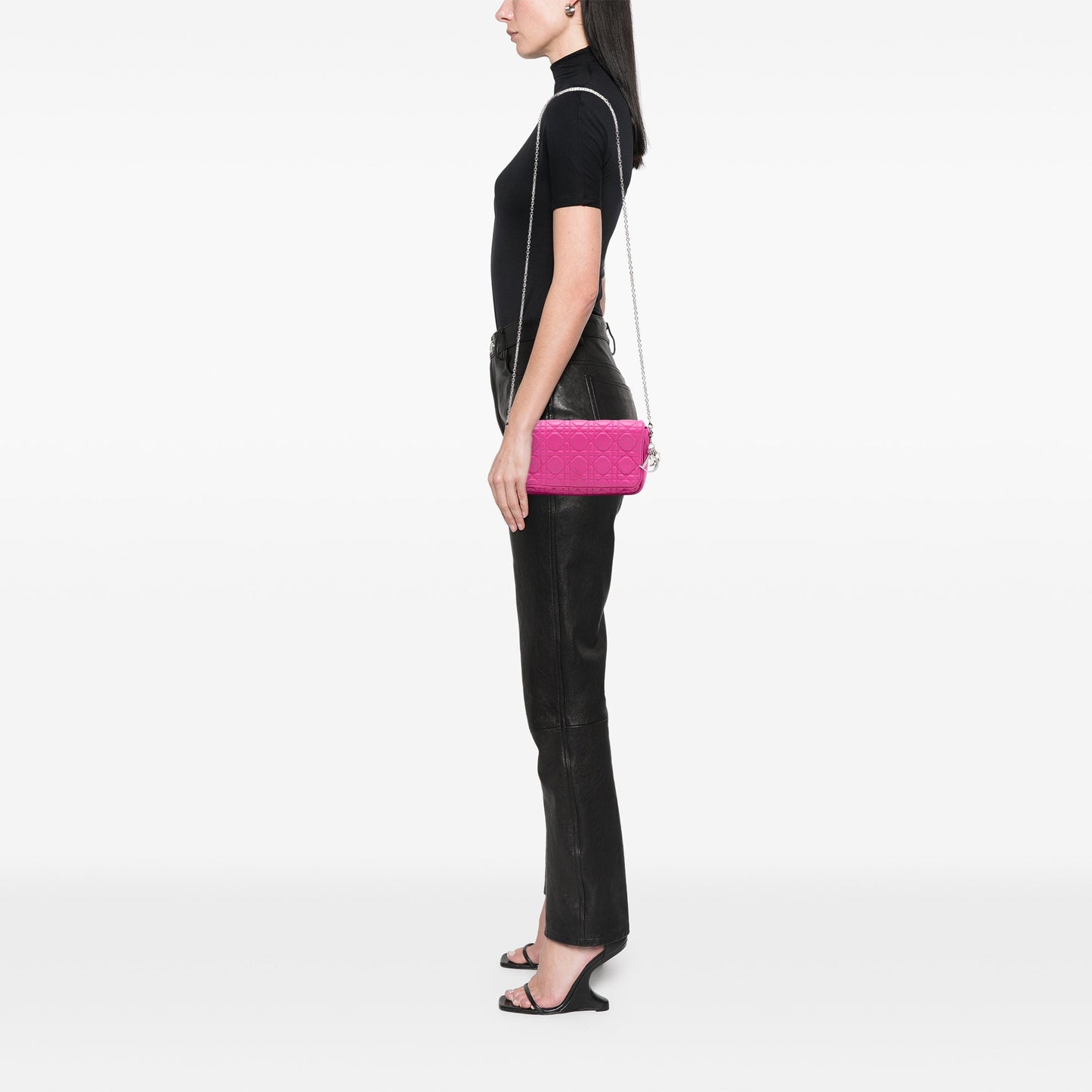 Dior Lambskin Cannage Chain Pochette