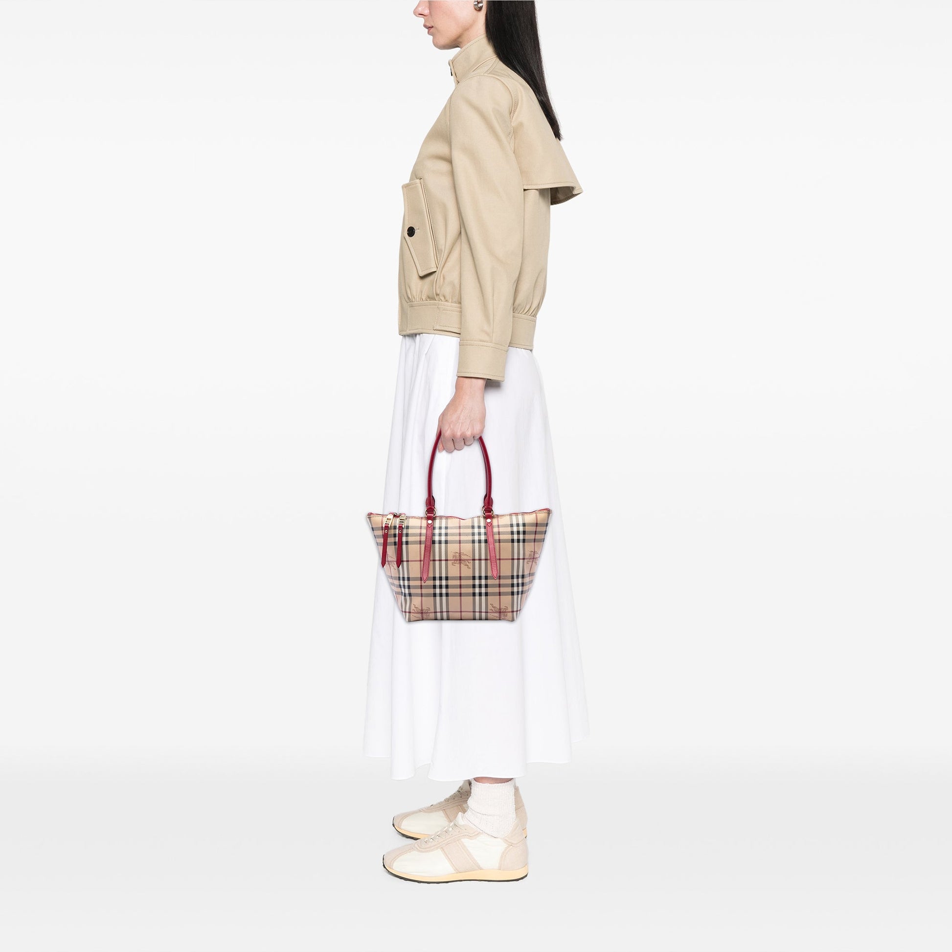 Burberry Small Haymarket Check Coated Canvas Salisbury Tote