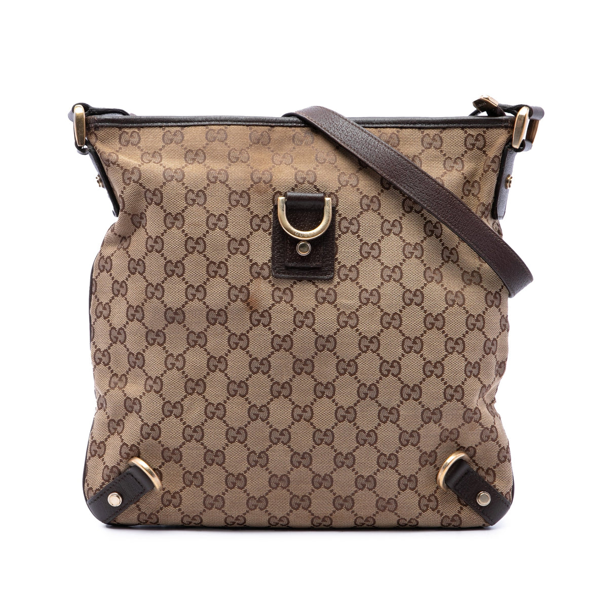 Gucci GG Canvas Abbey D Ring Crossbody — Beige