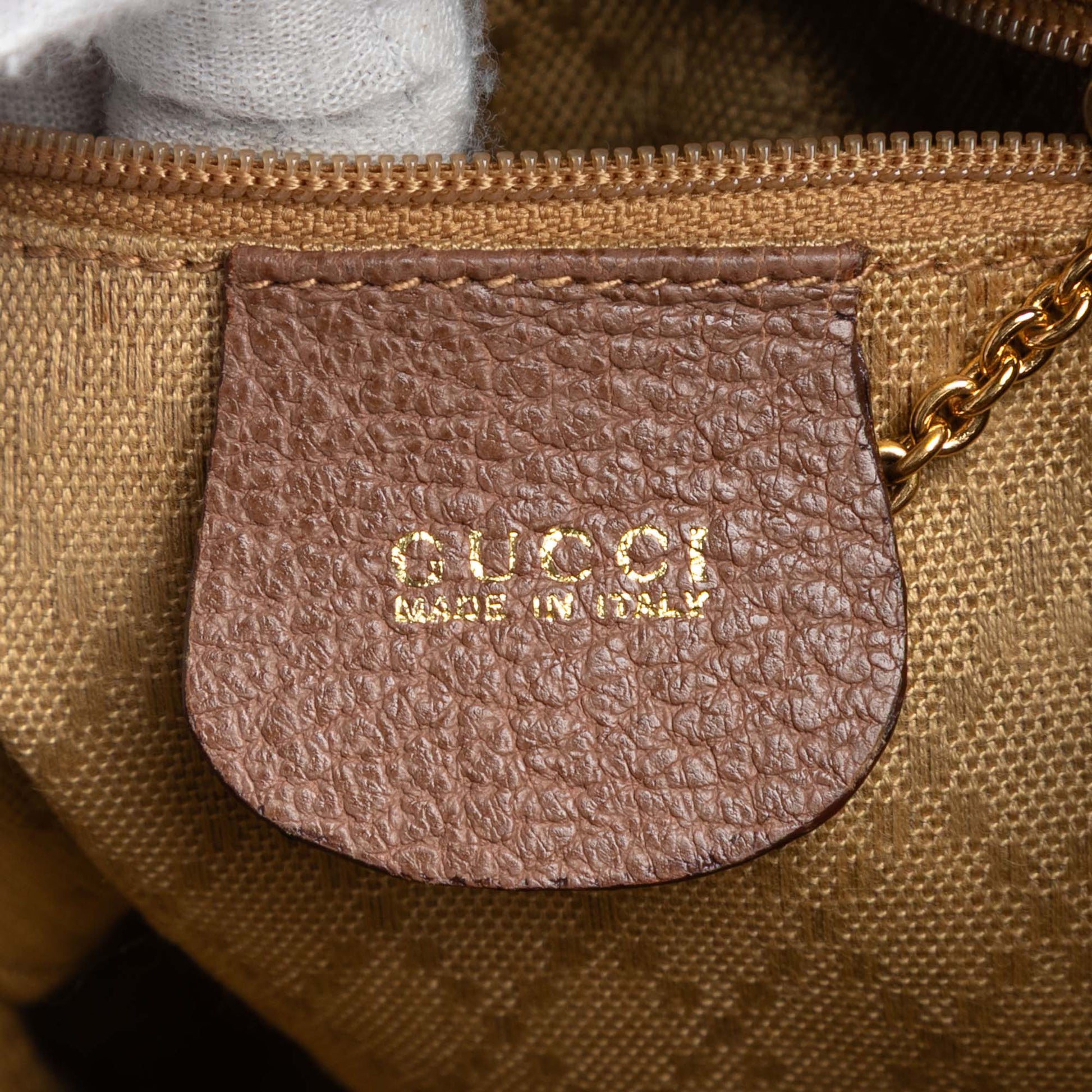 Gucci Mini Suede Bamboo Satchel