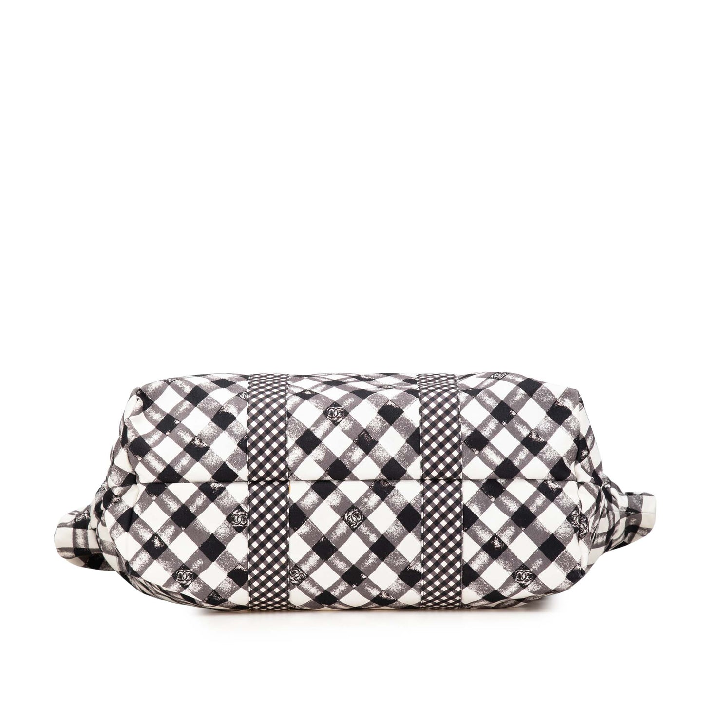 Chanel Printed Canvas Gingham Weekender Tote