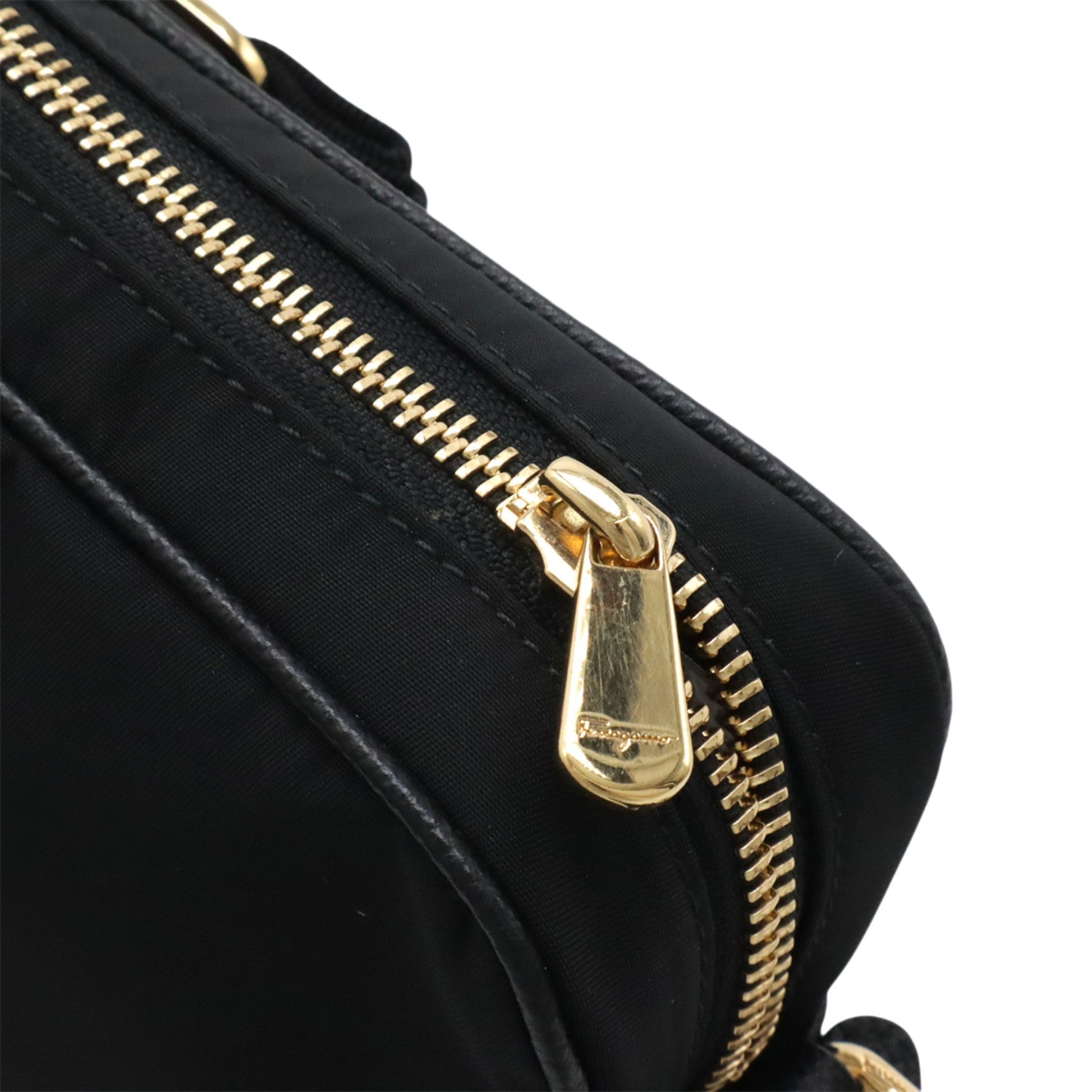 Ferragamo Nylon Vara Bow Shoulder Bag