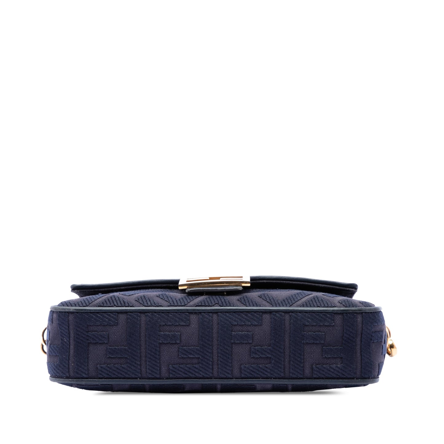 Fendi Zucca Embroidered Canvas Baguette Satchel
