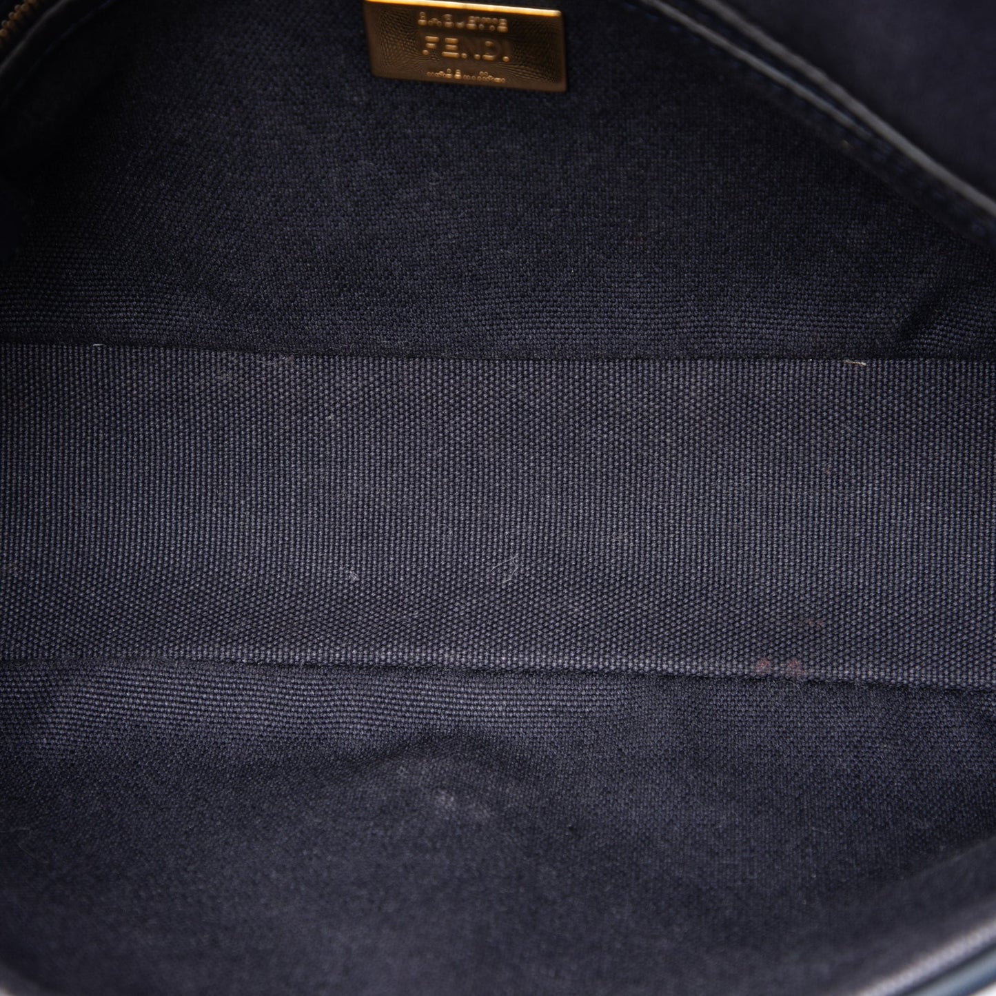 Fendi Zucca Embroidered Canvas Baguette Satchel
