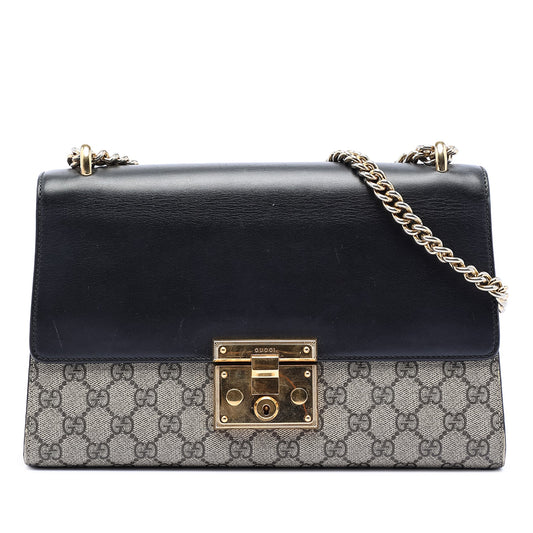Gucci Medium GG Supreme Padlock Shoulder Bag