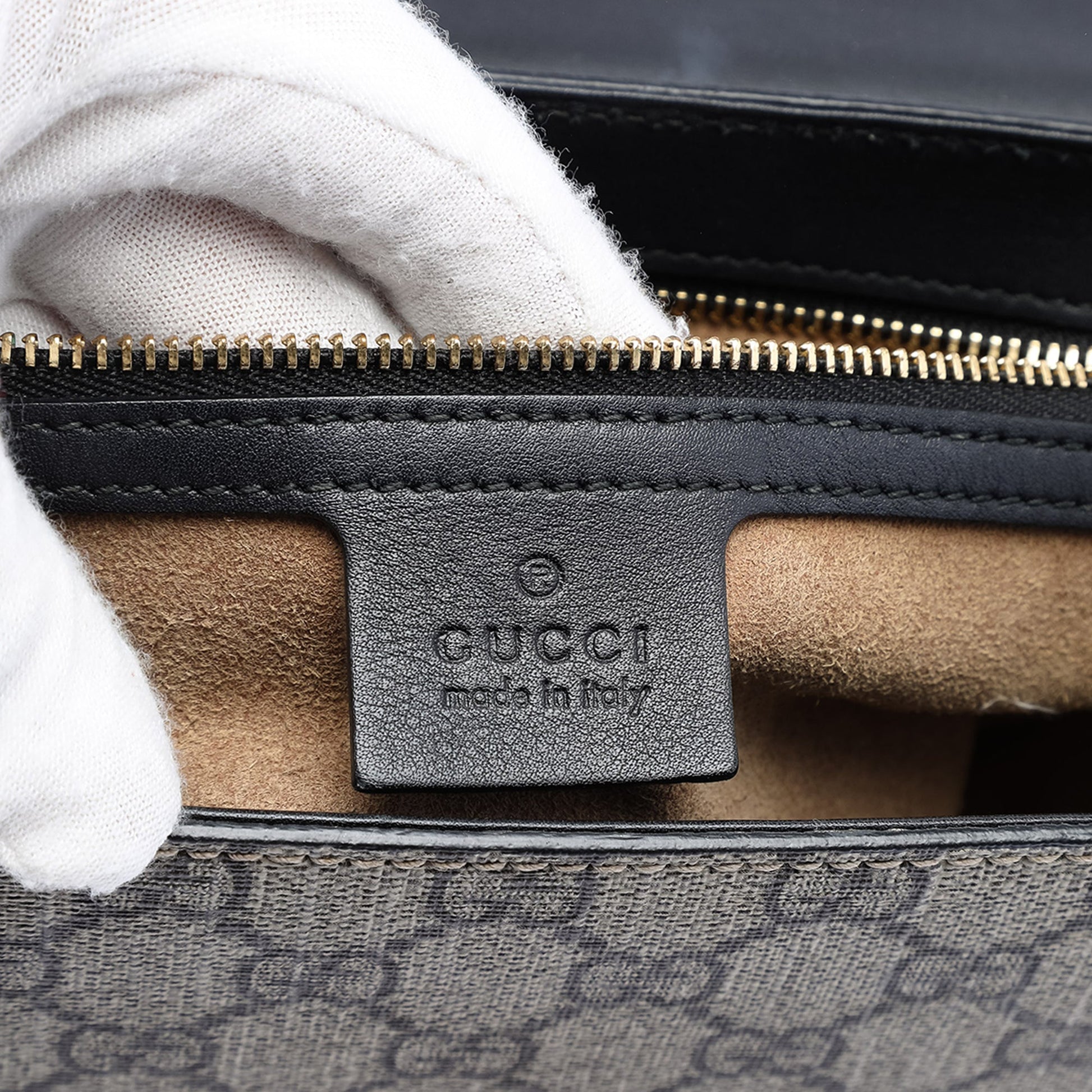 Gucci Medium GG Supreme Padlock Shoulder Bag