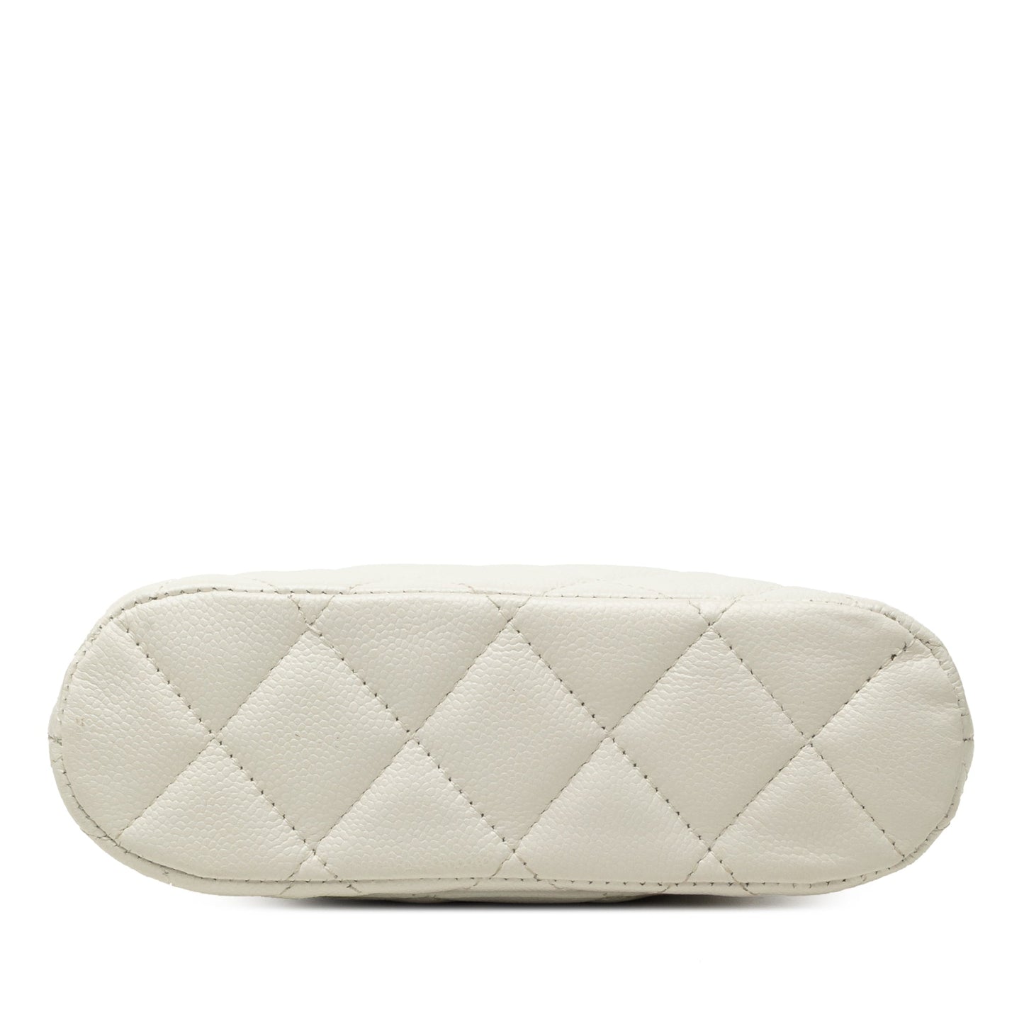 Chanel Mini CC Quilted Caviar Dome Clutch with Chain