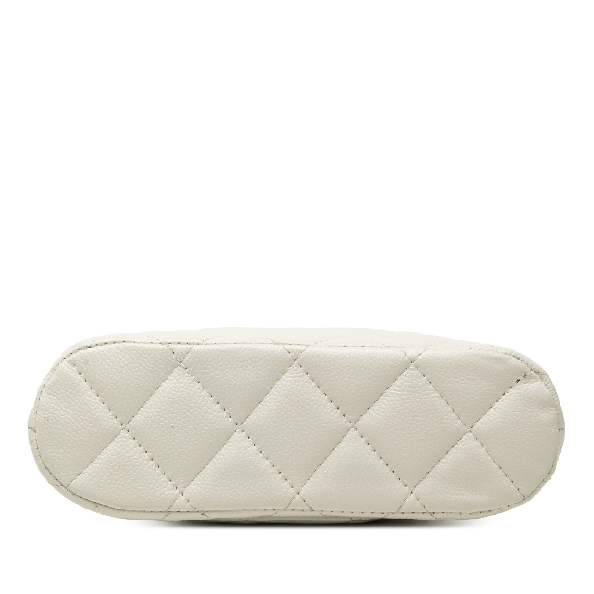 Chanel Mini CC Quilted Caviar Dome Clutch with Chain