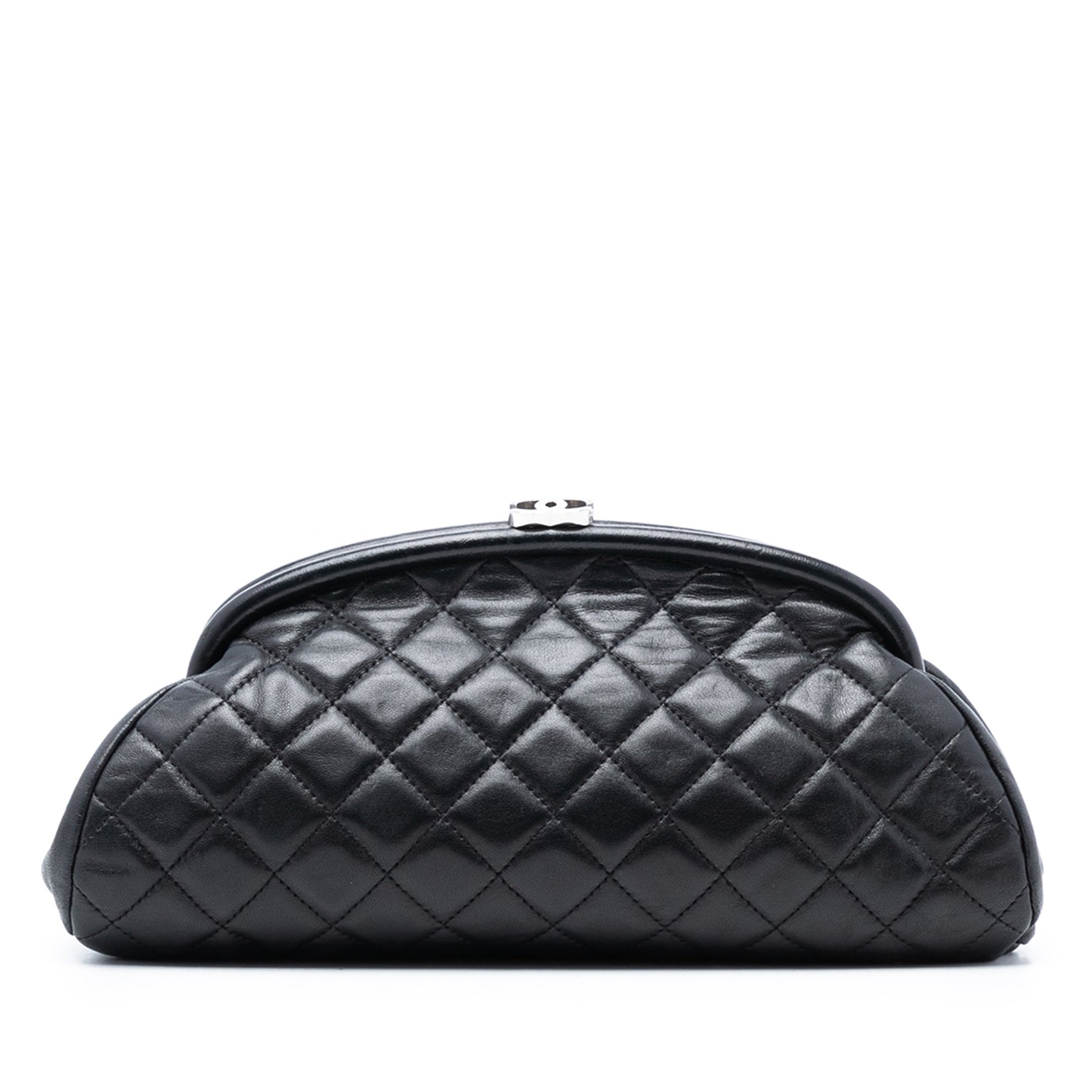 Chanel Quilted Lambskin Timeless Kisslock Clutch