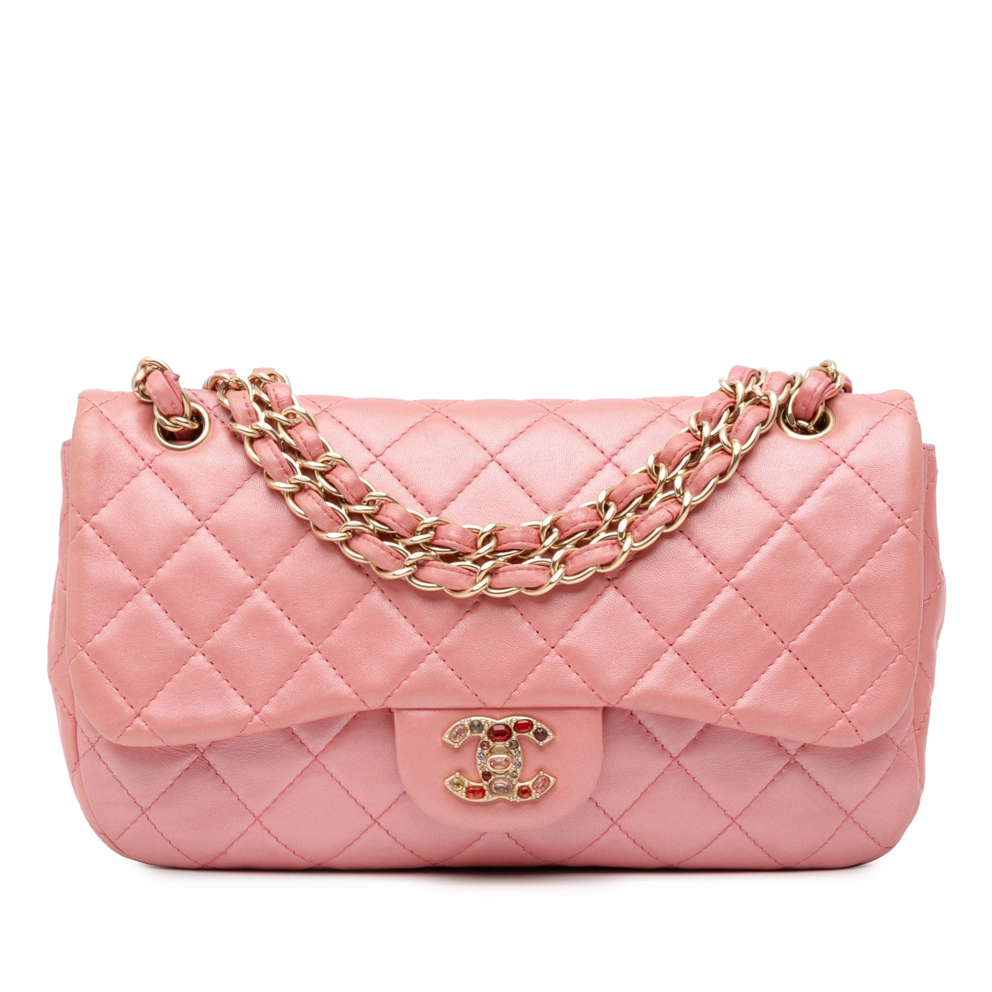Chanel Medium Quilted Lambskin Precious Jewel Single Flap