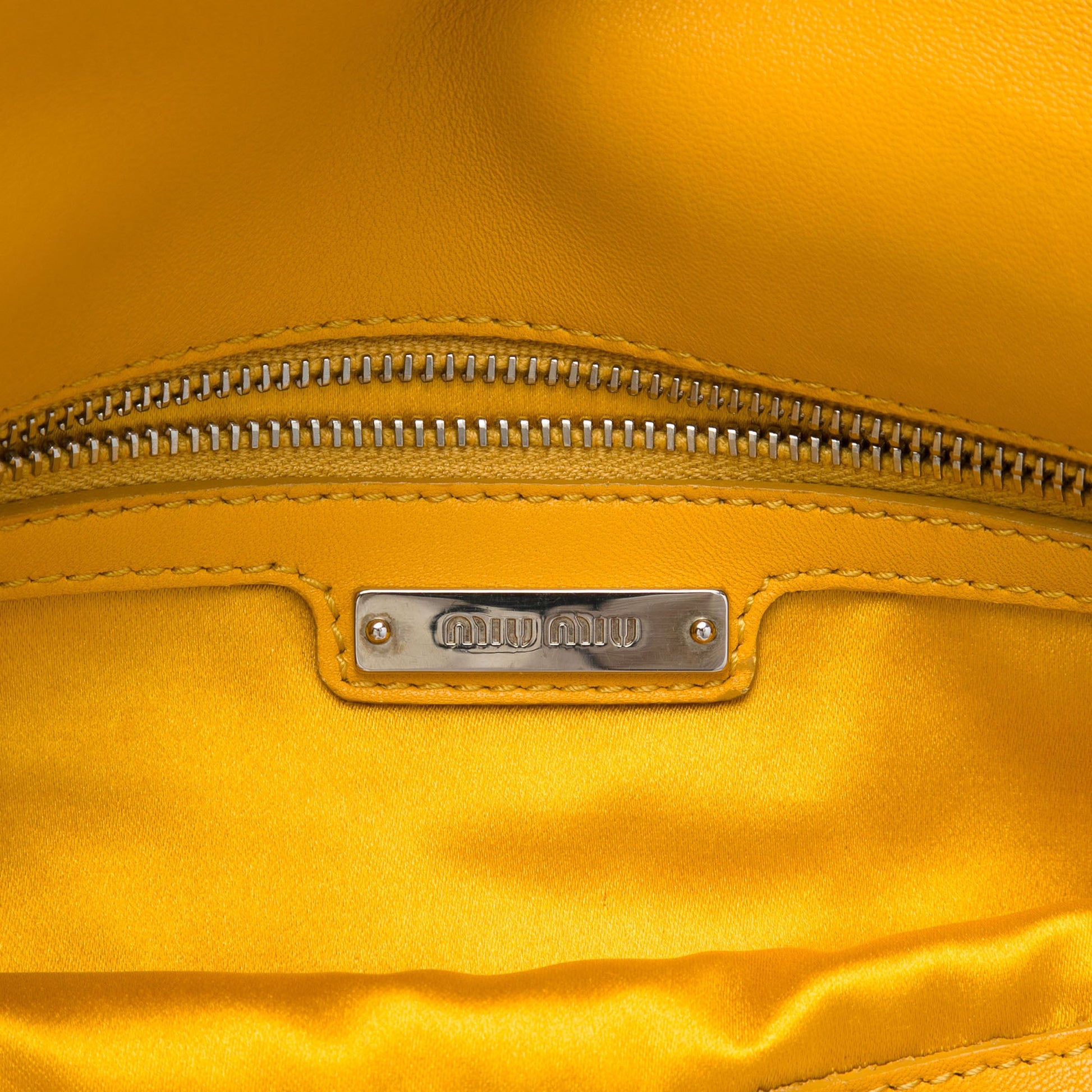 Miu Miu Suede Crystal Chain Satchel