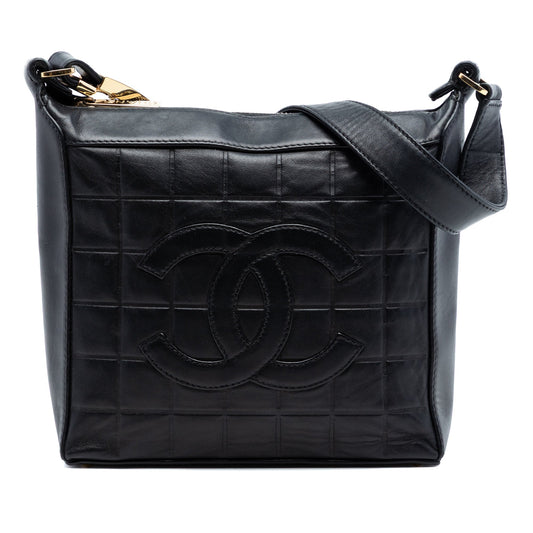 CC Chocolate Bar Lambskin Shoulder Bag