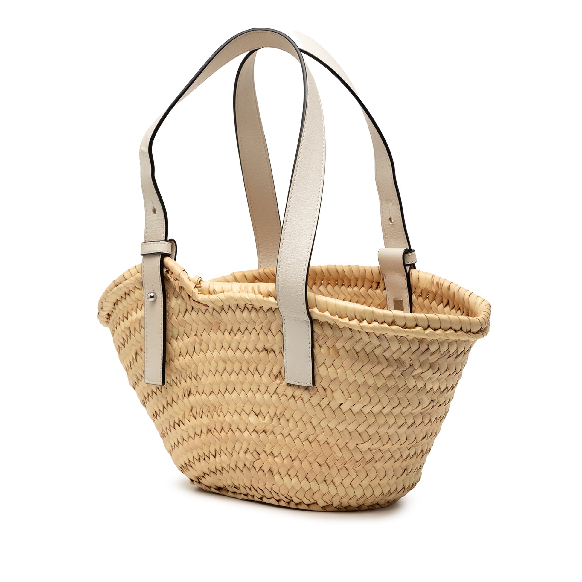 LOEWE Small Raffia Anagram Basket Tote