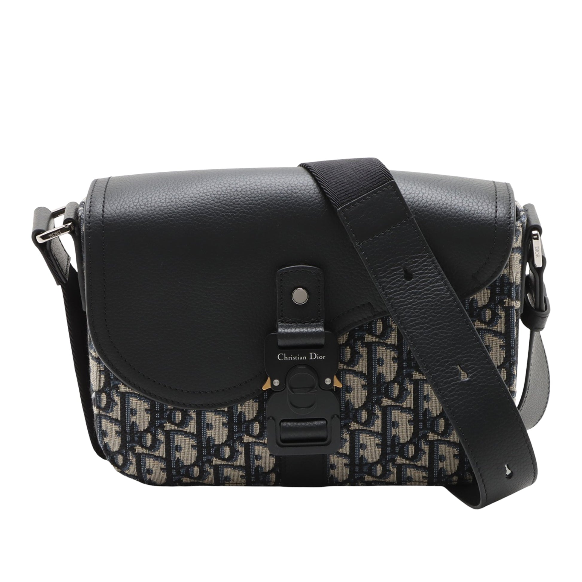 Dior Small Oblique Canvas Saddle Messenger Bag with Flap