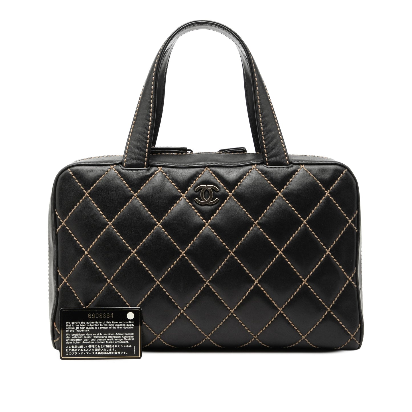 Chanel CC Lambskin Wild Stitch Handbag