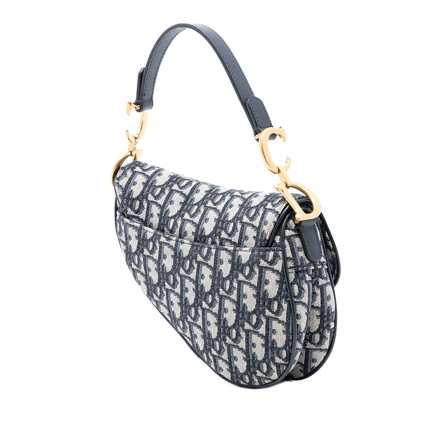 Dior Mini Oblique Canvas Saddle Bag