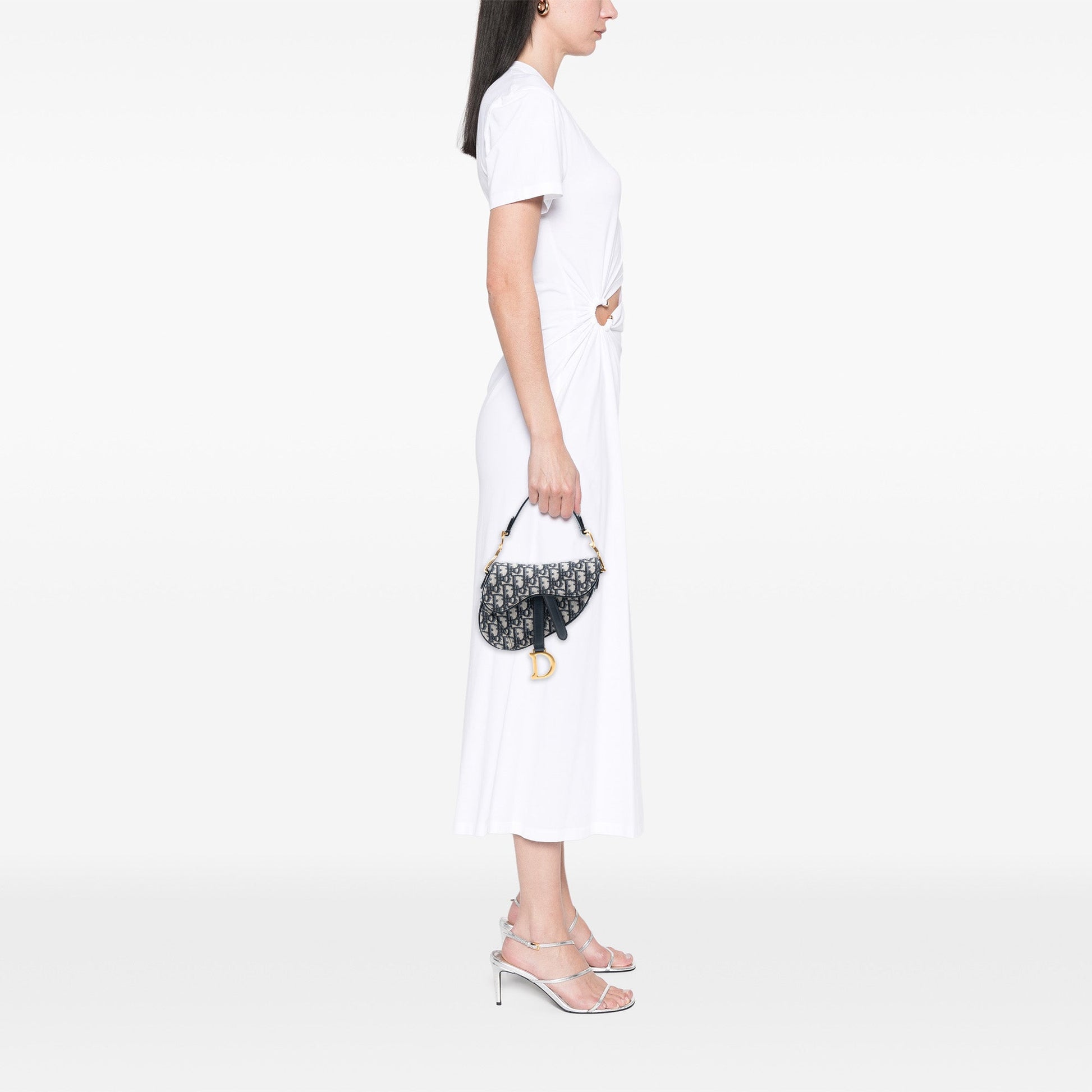Dior Mini Oblique Canvas Saddle Bag
