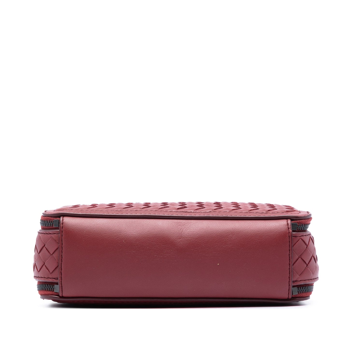Bottega Veneta Nappa Intrecciato Double Zip Shoulder Bag