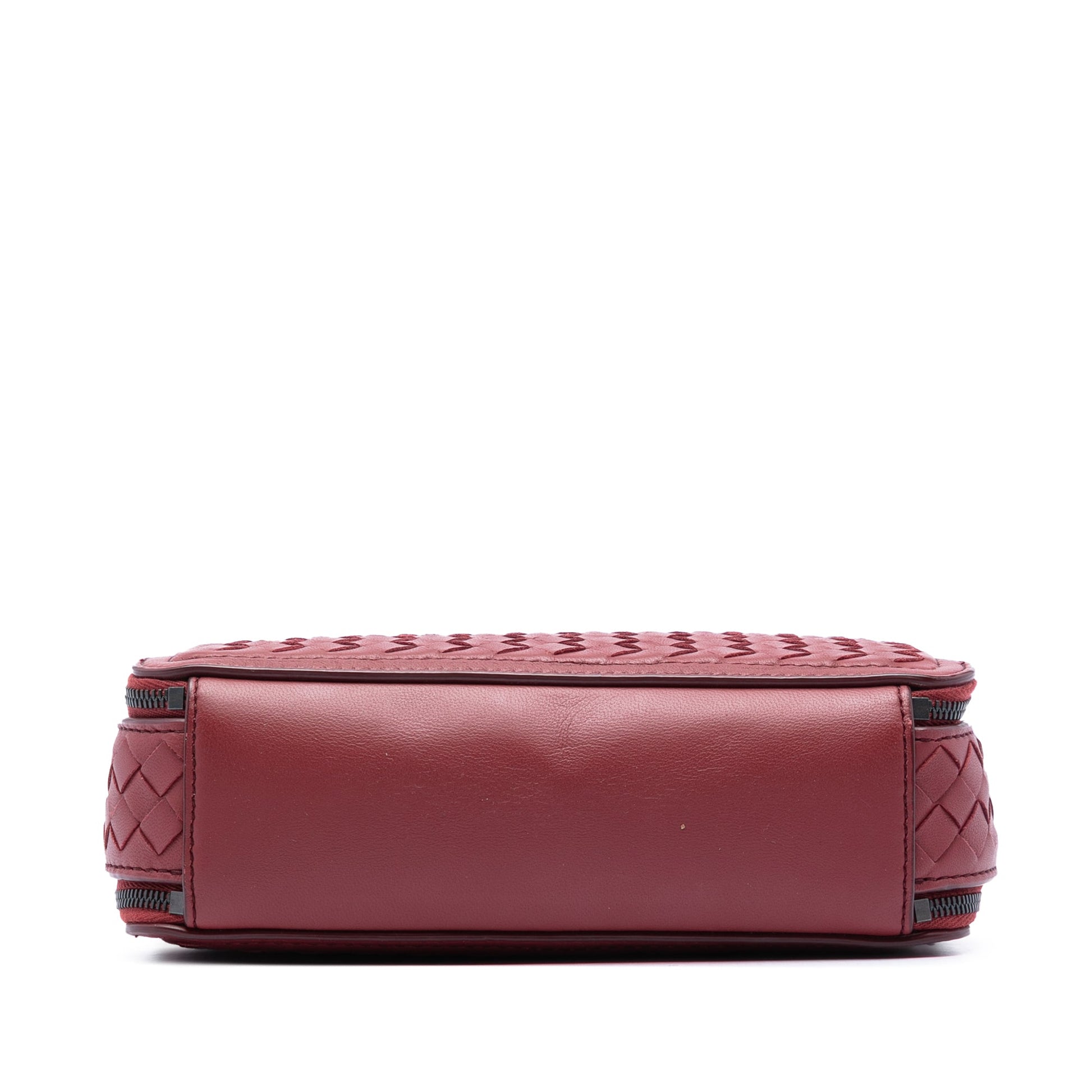 Bottega Veneta Nappa Intrecciato Double Zip Shoulder Bag