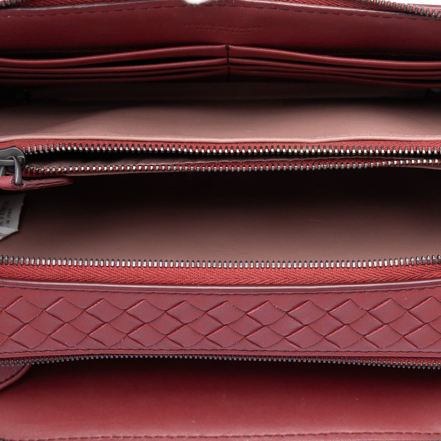 Bottega Veneta Nappa Intrecciato Double Zip Shoulder Bag
