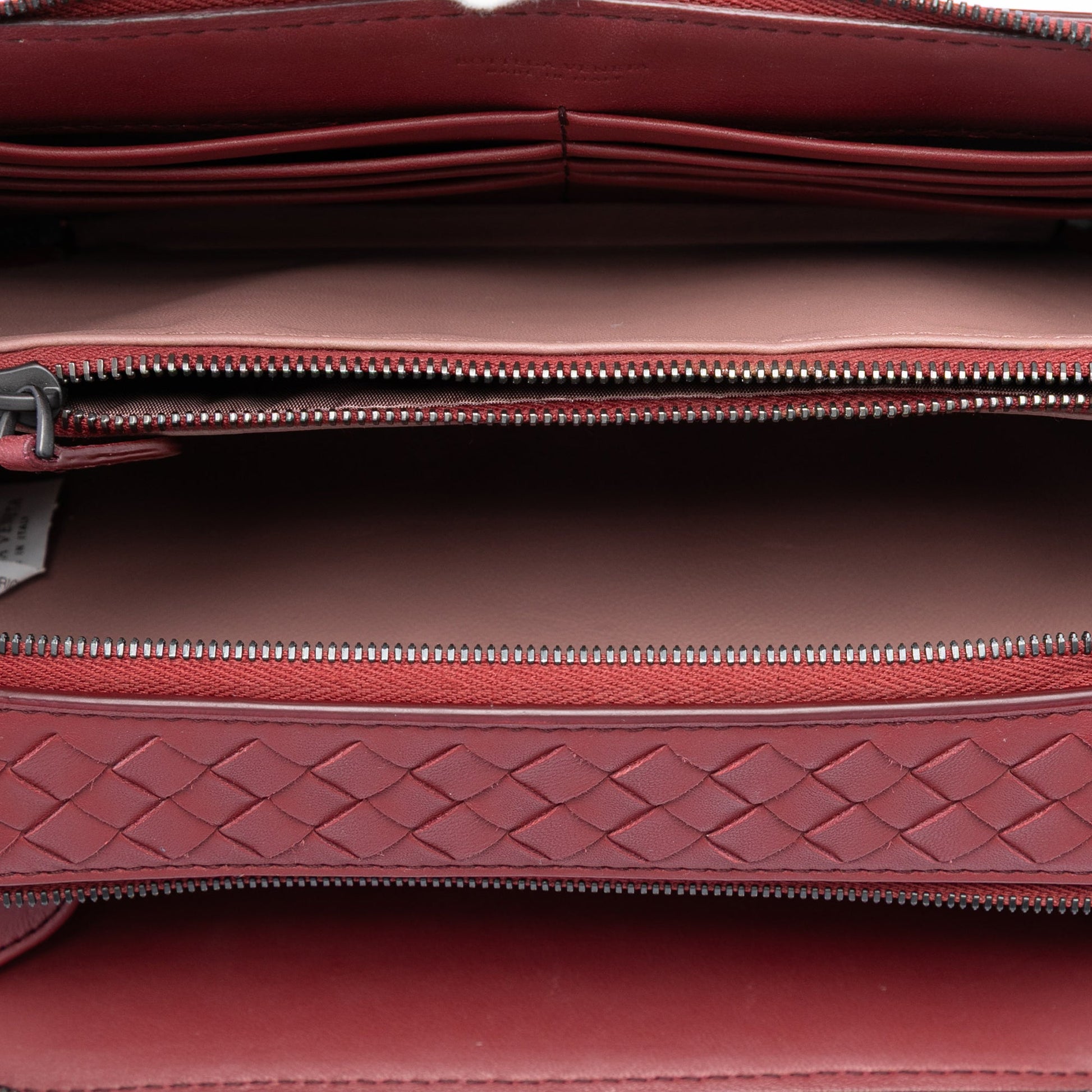 Bottega Veneta Nappa Intrecciato Double Zip Shoulder Bag