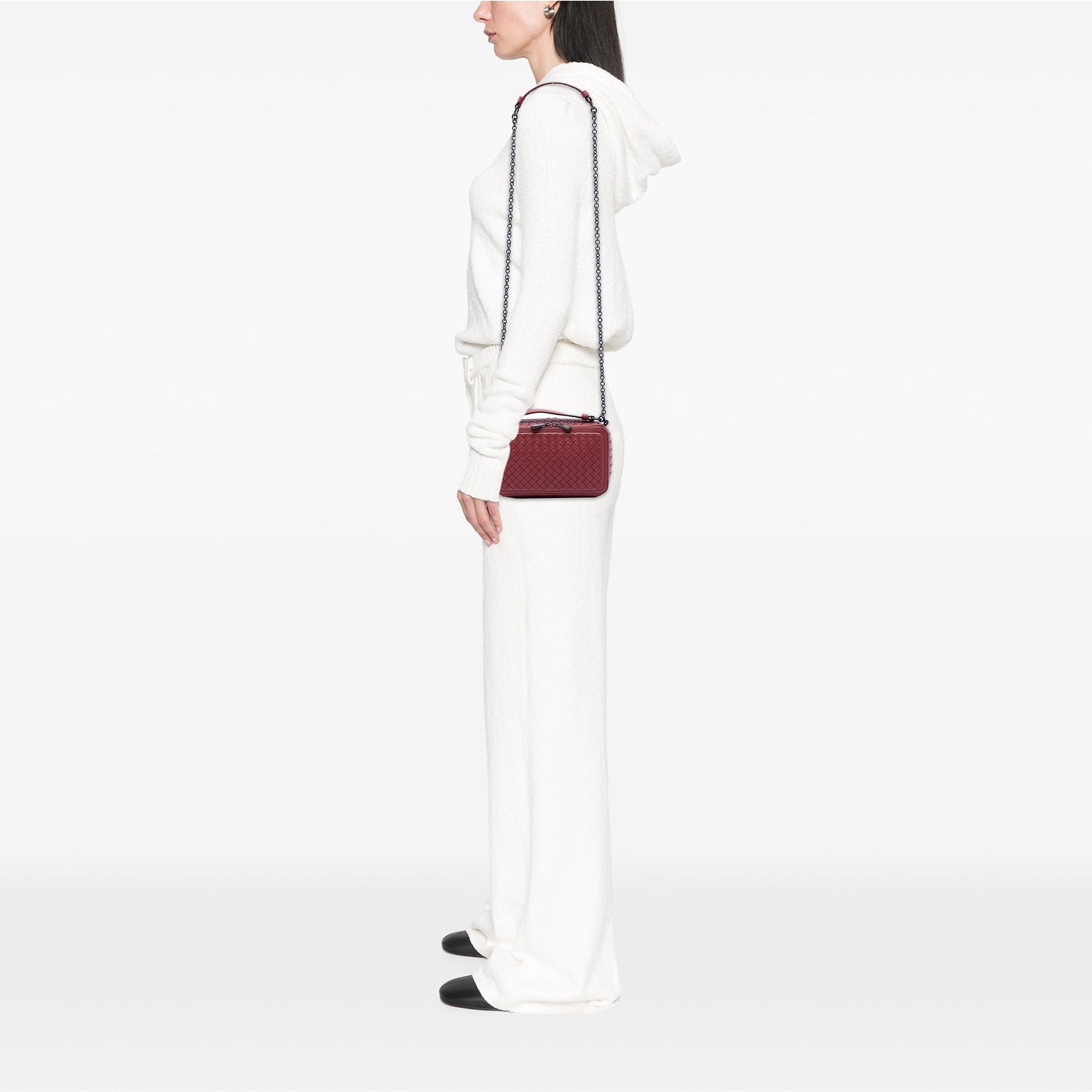Bottega Veneta Nappa Intrecciato Double Zip Shoulder Bag