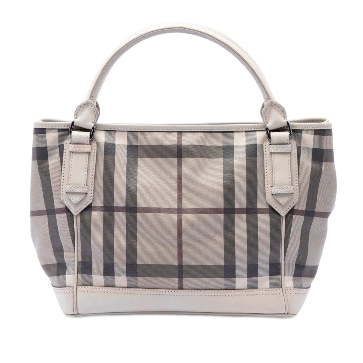 Burberry Smoke Check Coated Canvas Tote