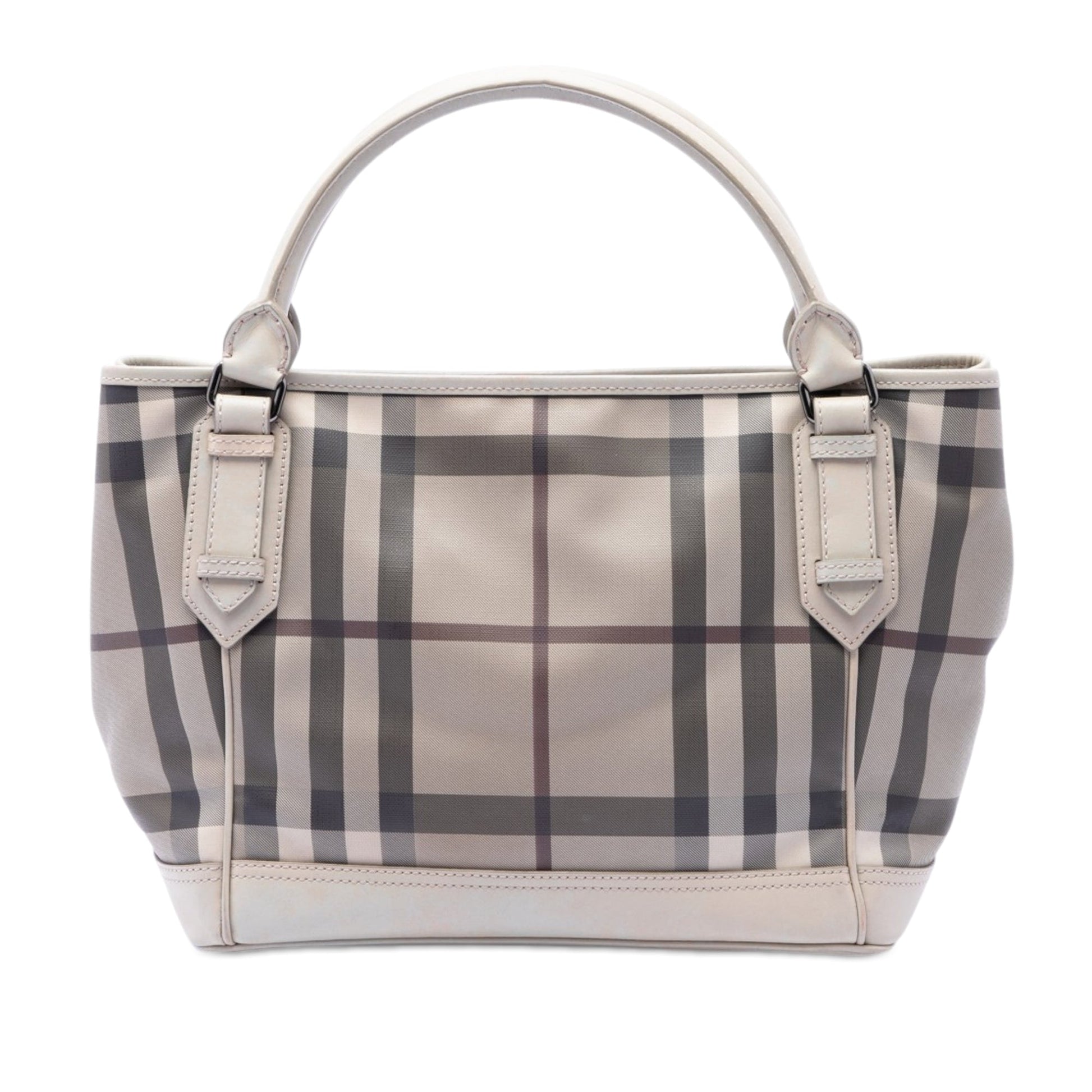 Burberry Smoke Check Coated Canvas Tote