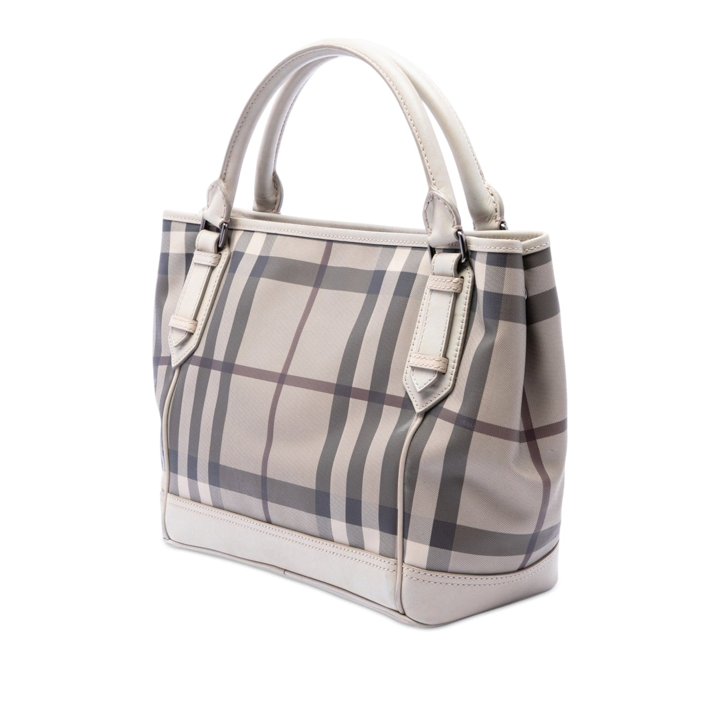 Burberry Smoke Check Coated Canvas Tote