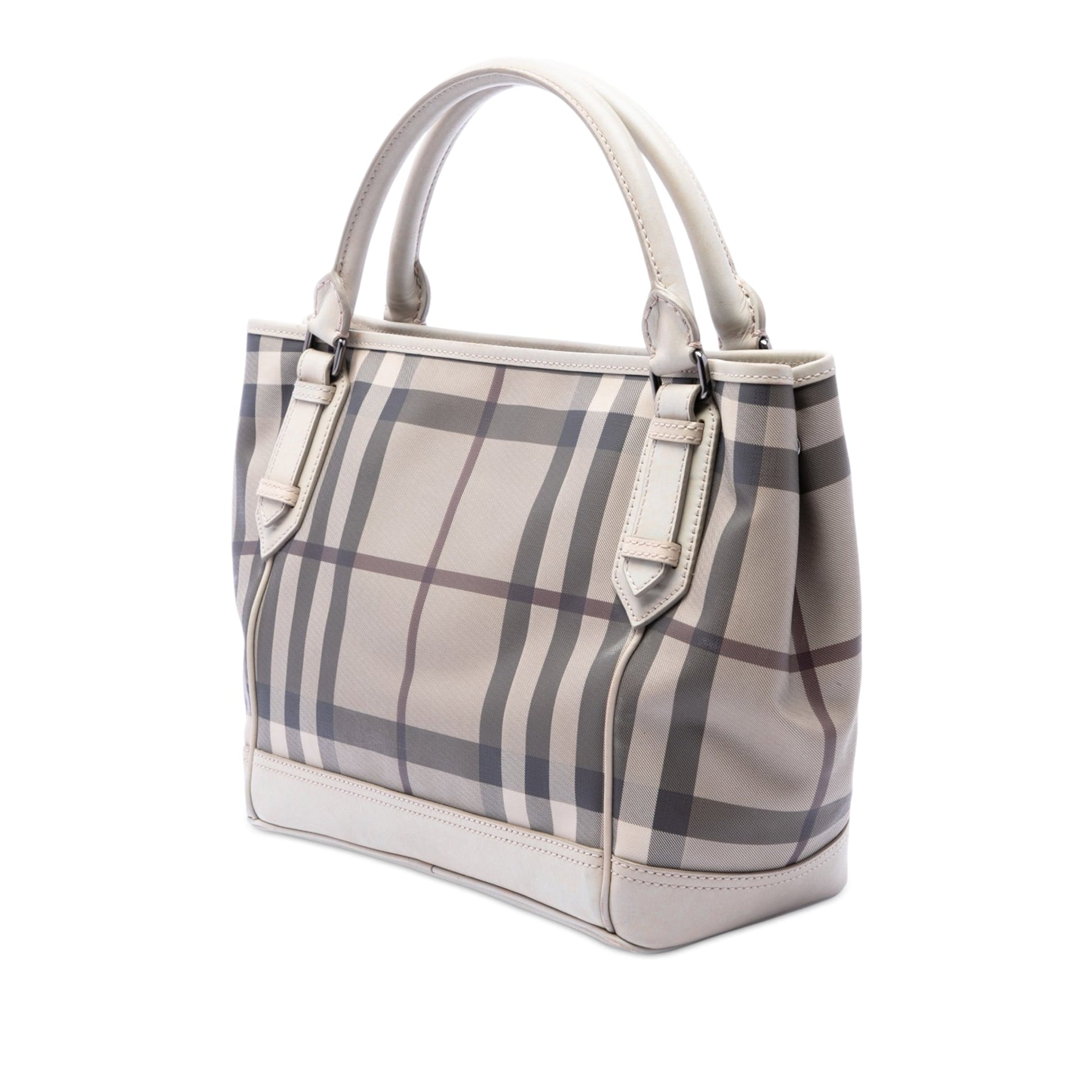 Burberry Smoke Check Coated Canvas Tote